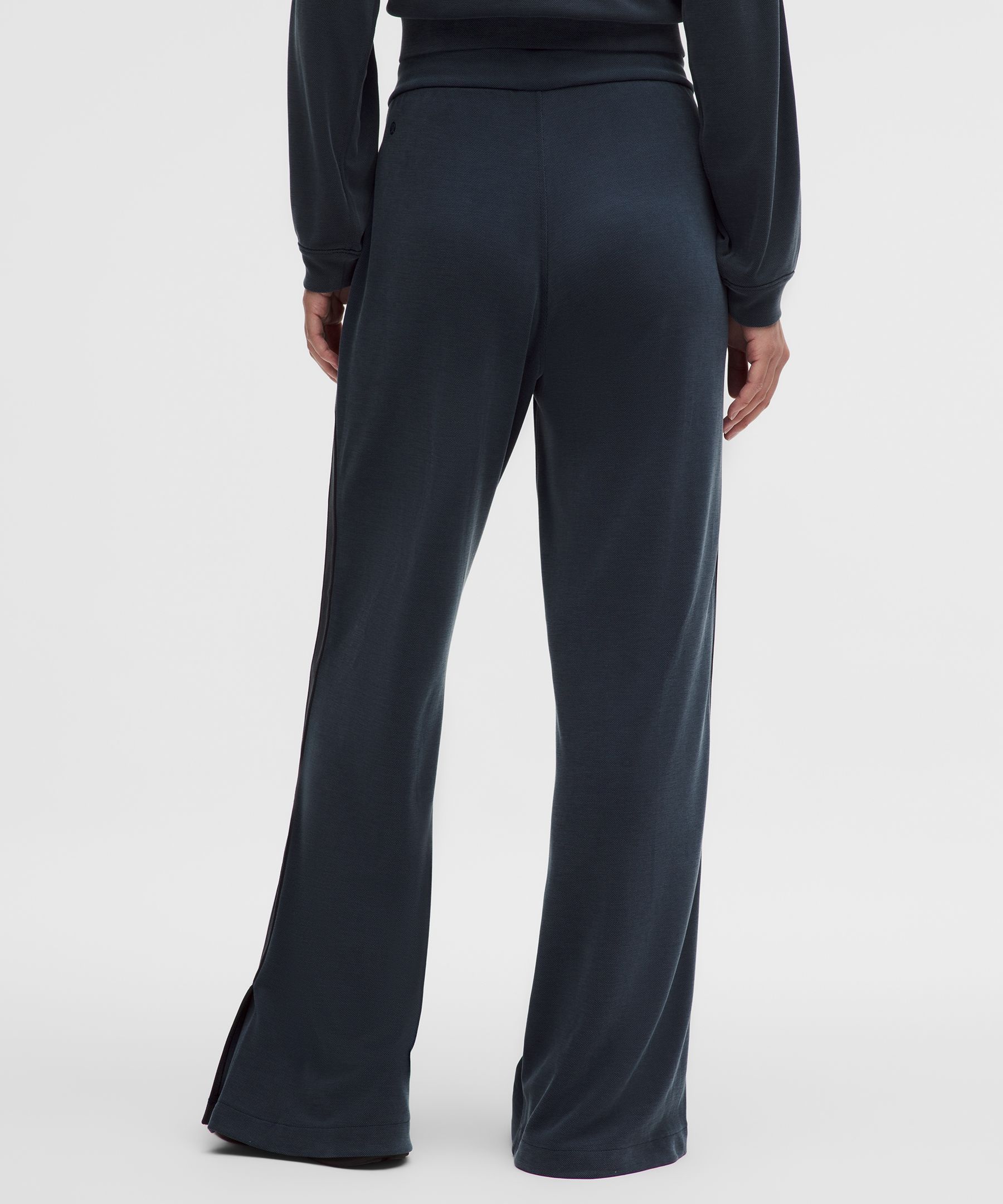 Softstreme Piqu&eacute;-Hose mit hohem Bund und weitem Bein *Normale L&auml;nge