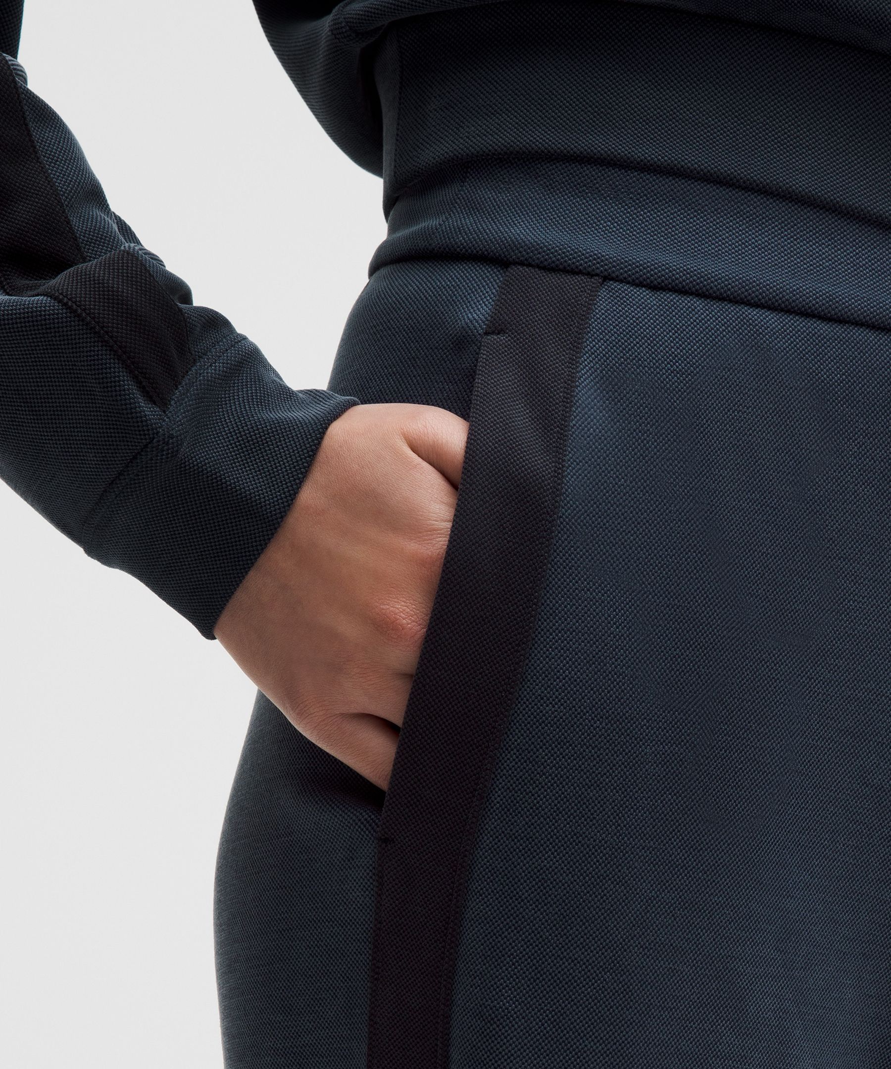 Softstreme Piqu&eacute;-Hose mit hohem Bund und weitem Bein *Normale L&auml;nge
