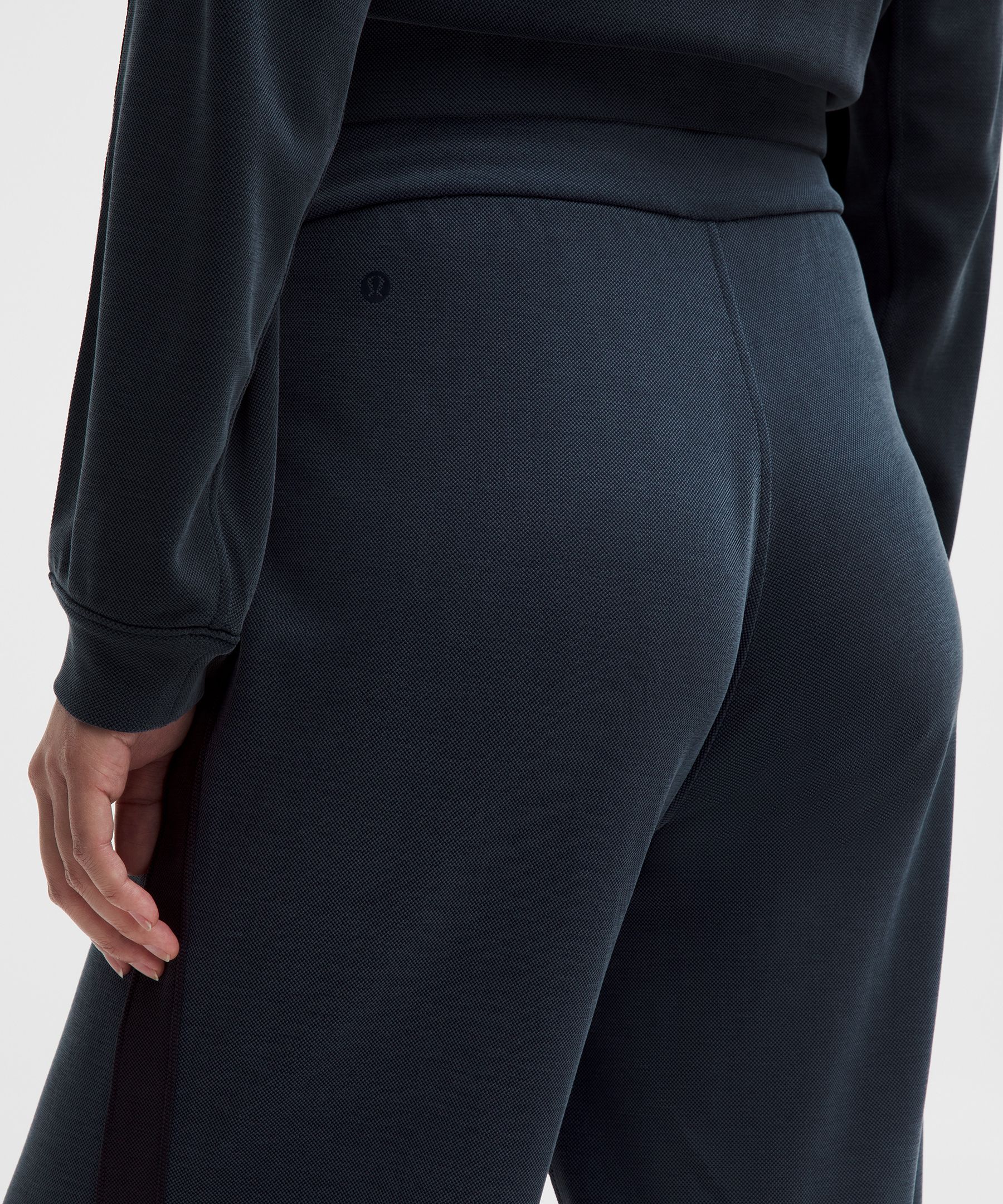 Softstreme Piqu&eacute;-Hose mit hohem Bund und weitem Bein *Normale L&auml;nge