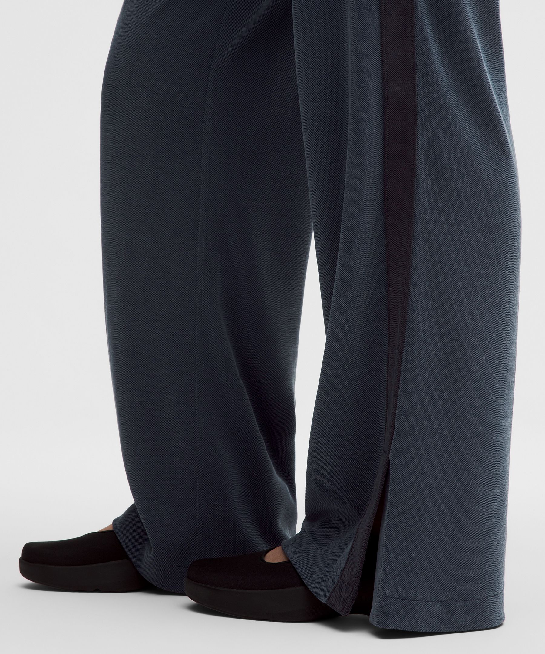 Softstreme Piqu&eacute;-Hose mit hohem Bund und weitem Bein *Normale L&auml;nge