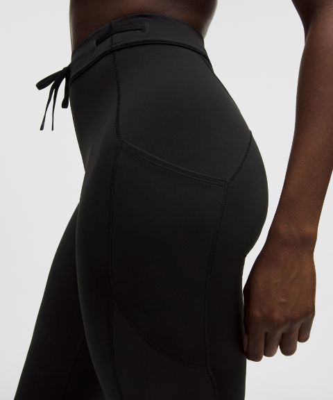 Женские леггинсы Lululemon Fast and Free с высокой посадкой и кулиской