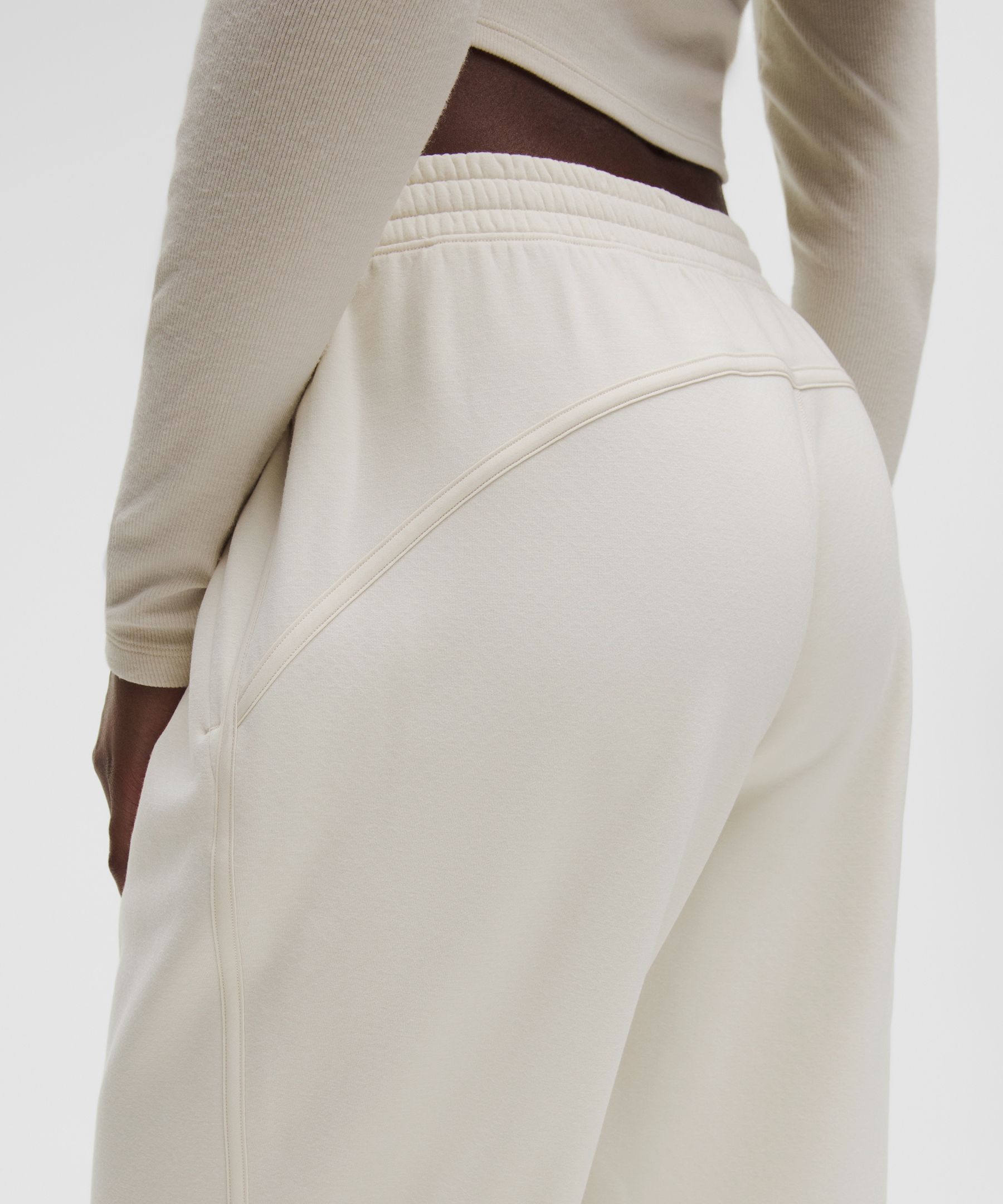 Textured Fleece High-Rise Jogger