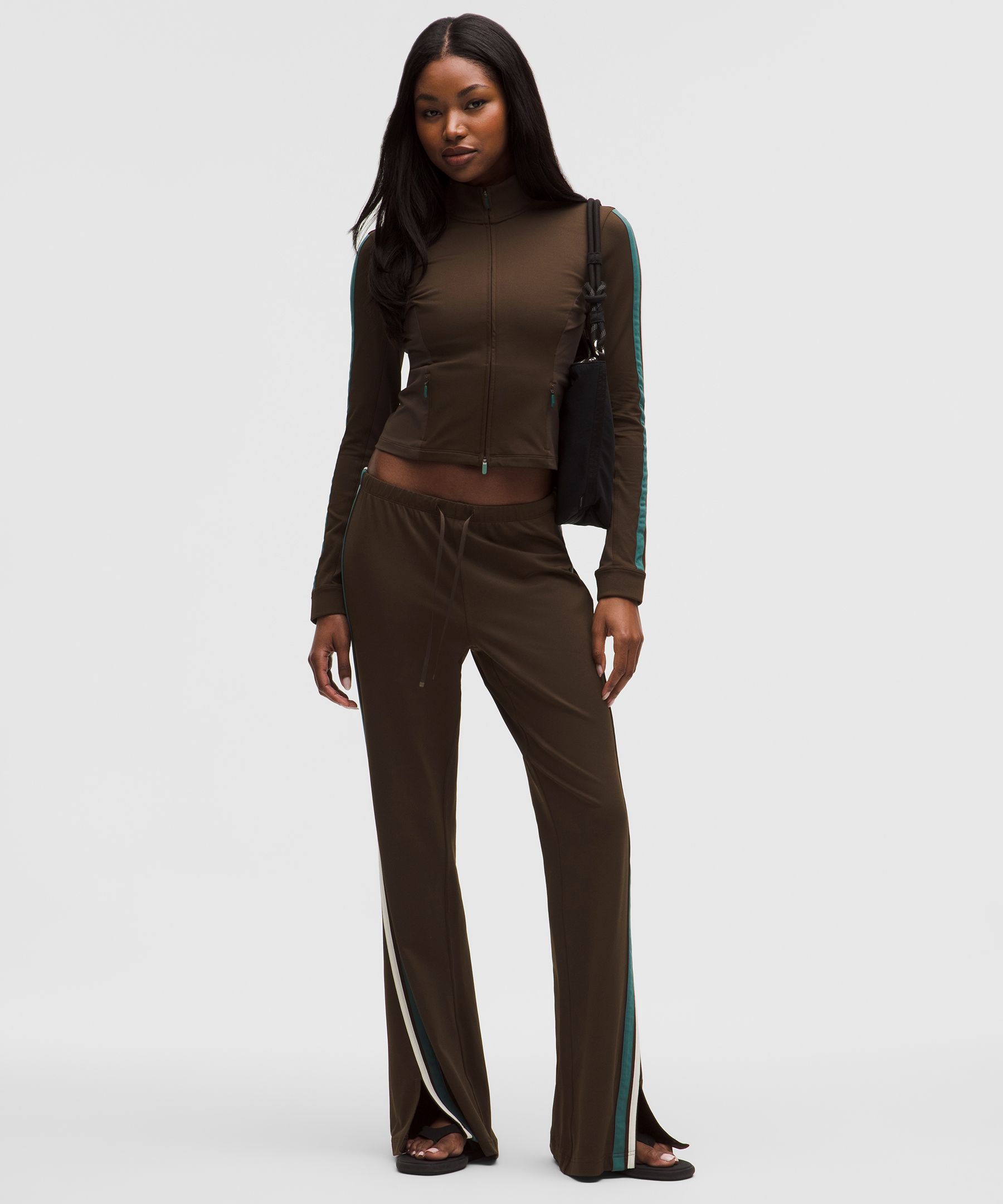 Striped Slim-Fit Mid-Rise Track Pant