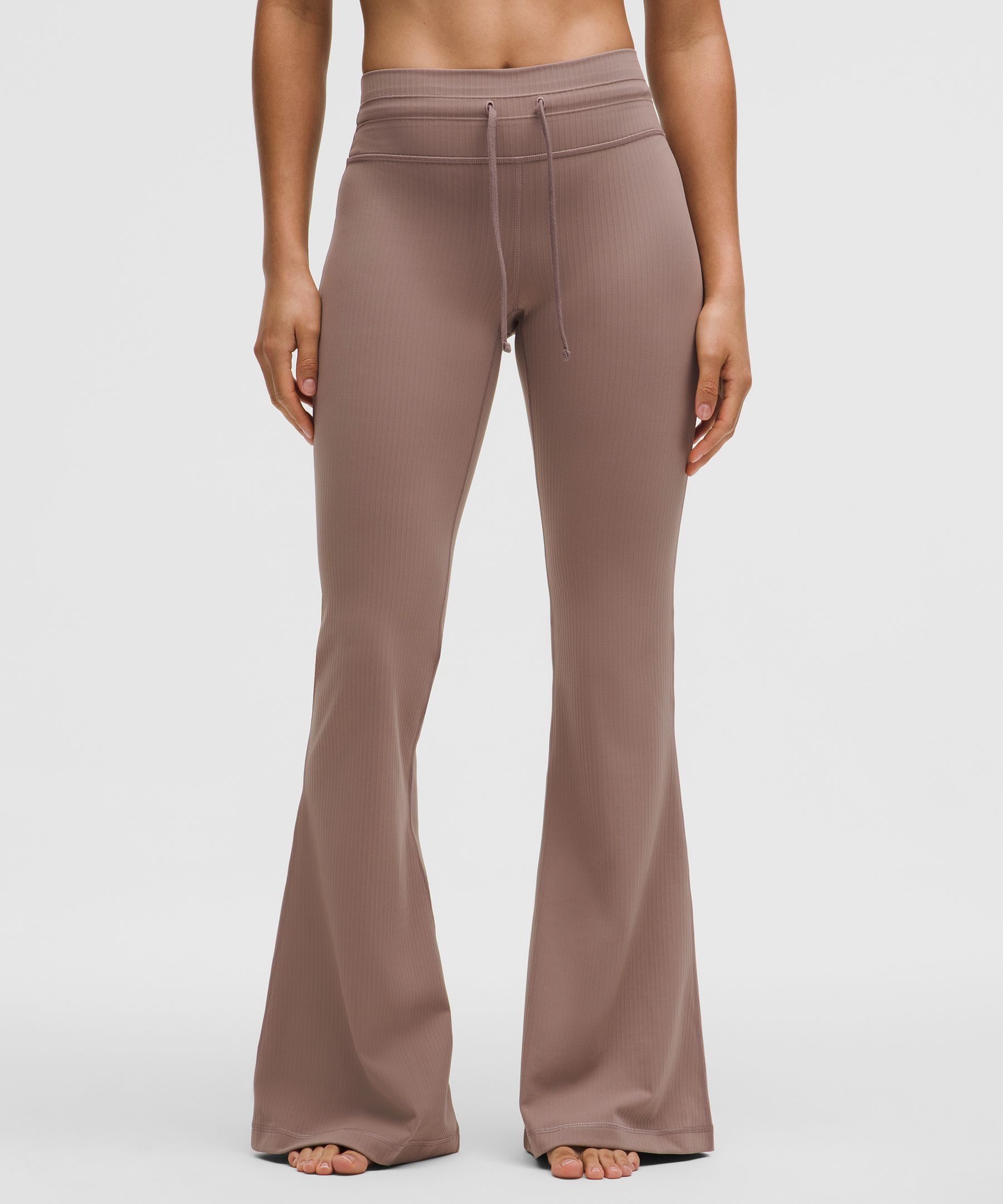 Groove High-Rise Ribbed Wide-Flare Pant