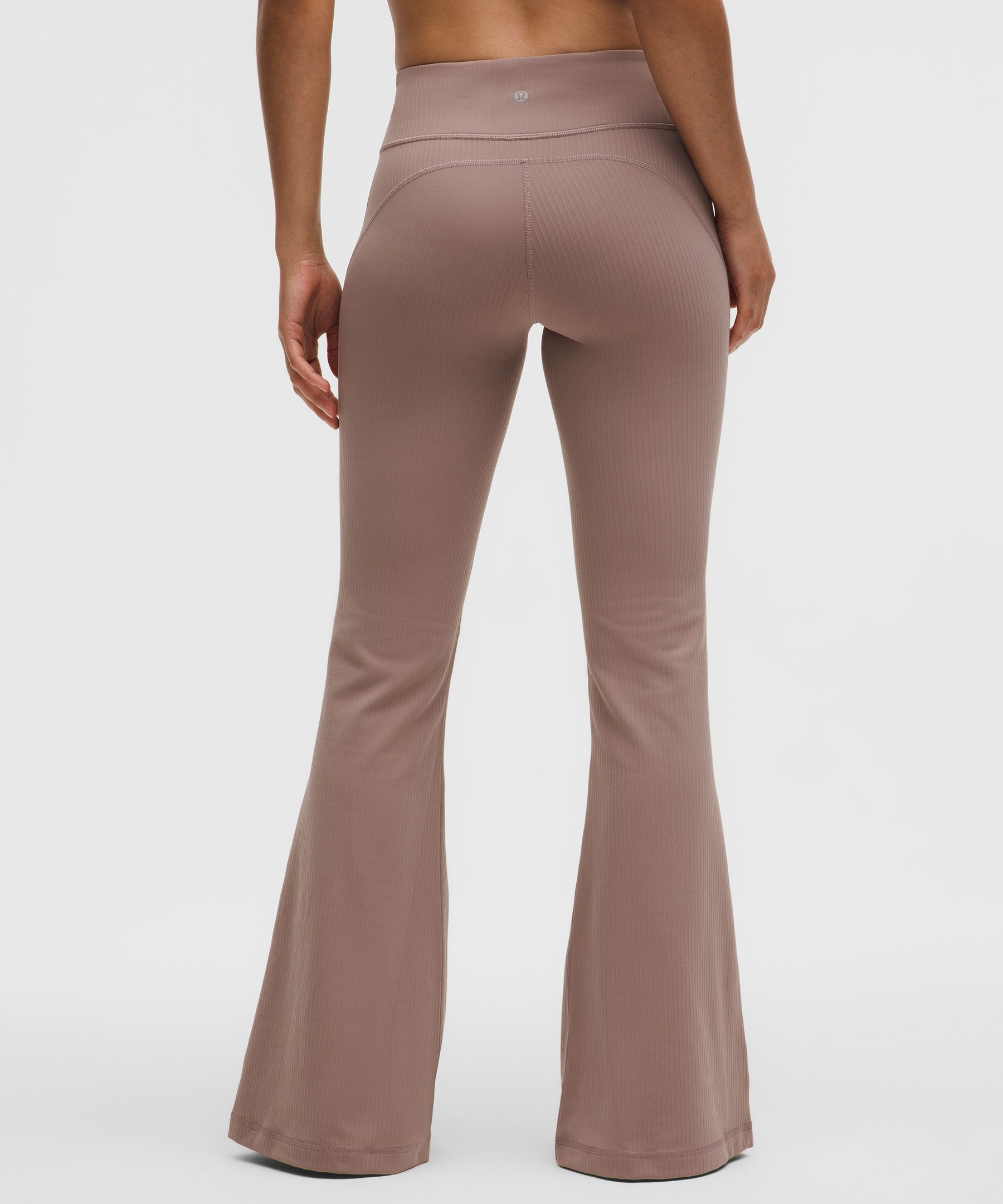 Groove High-Rise Ribbed Wide-Flare Pant