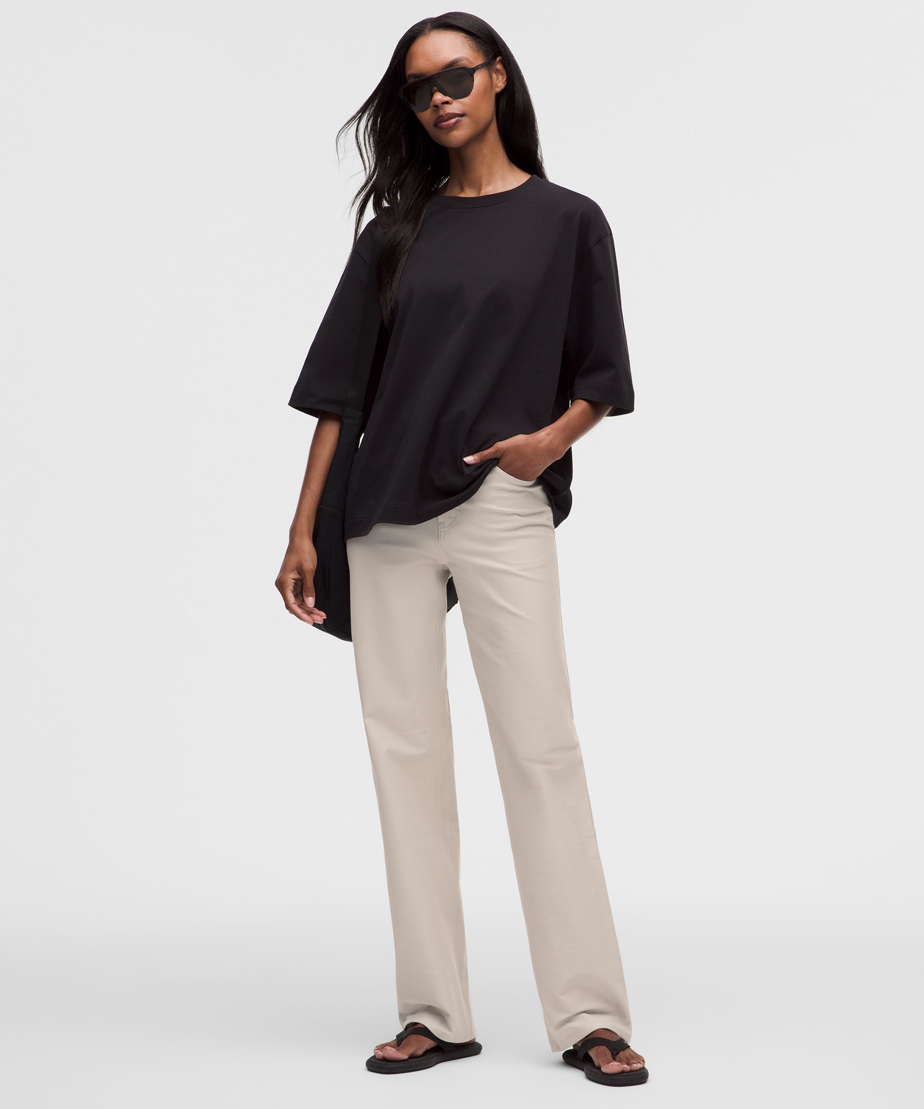Pantalon décontracté jambe droite taille moyenne EasyFive