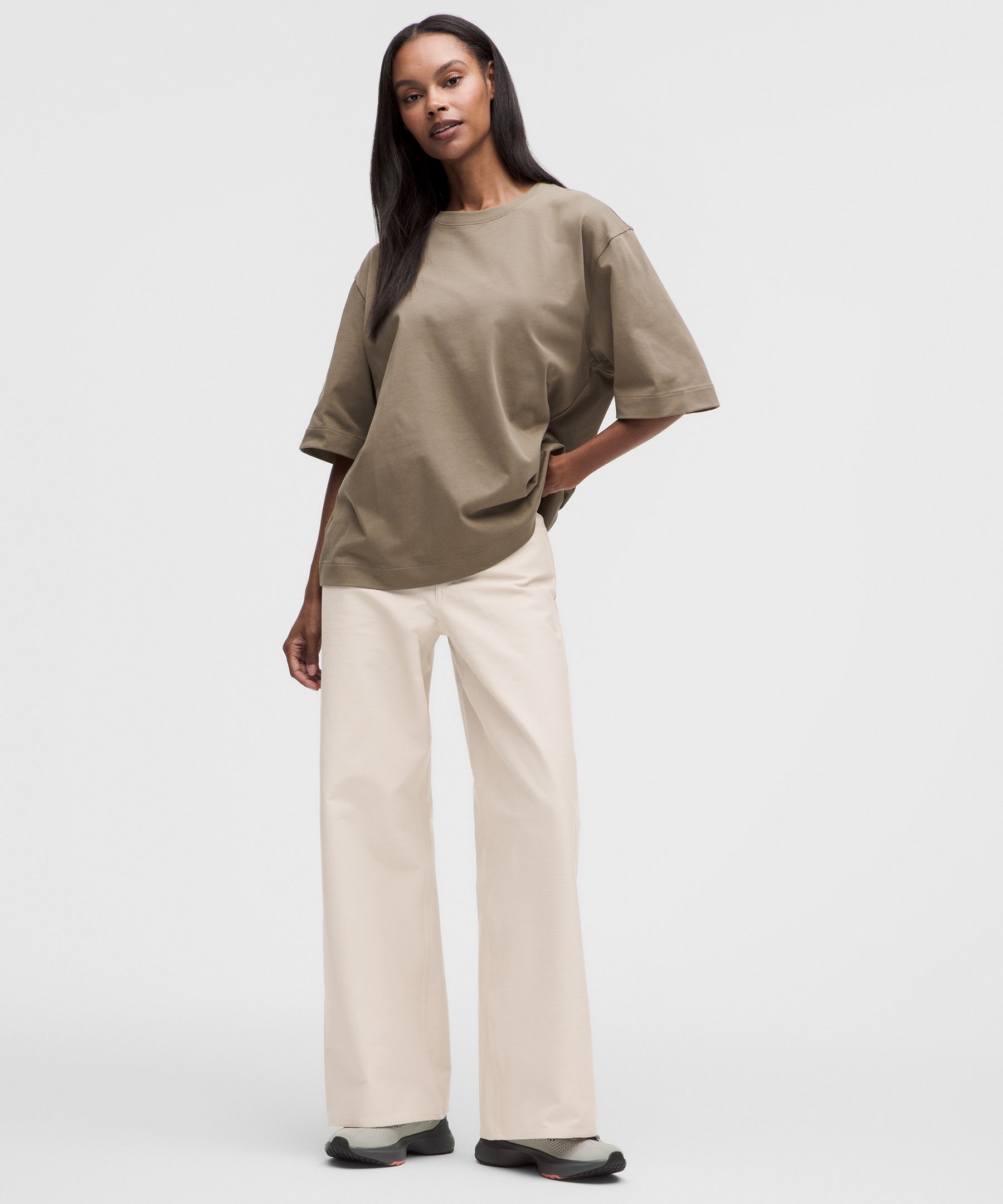 Pantalon jambe large classique taille basse EasyFive