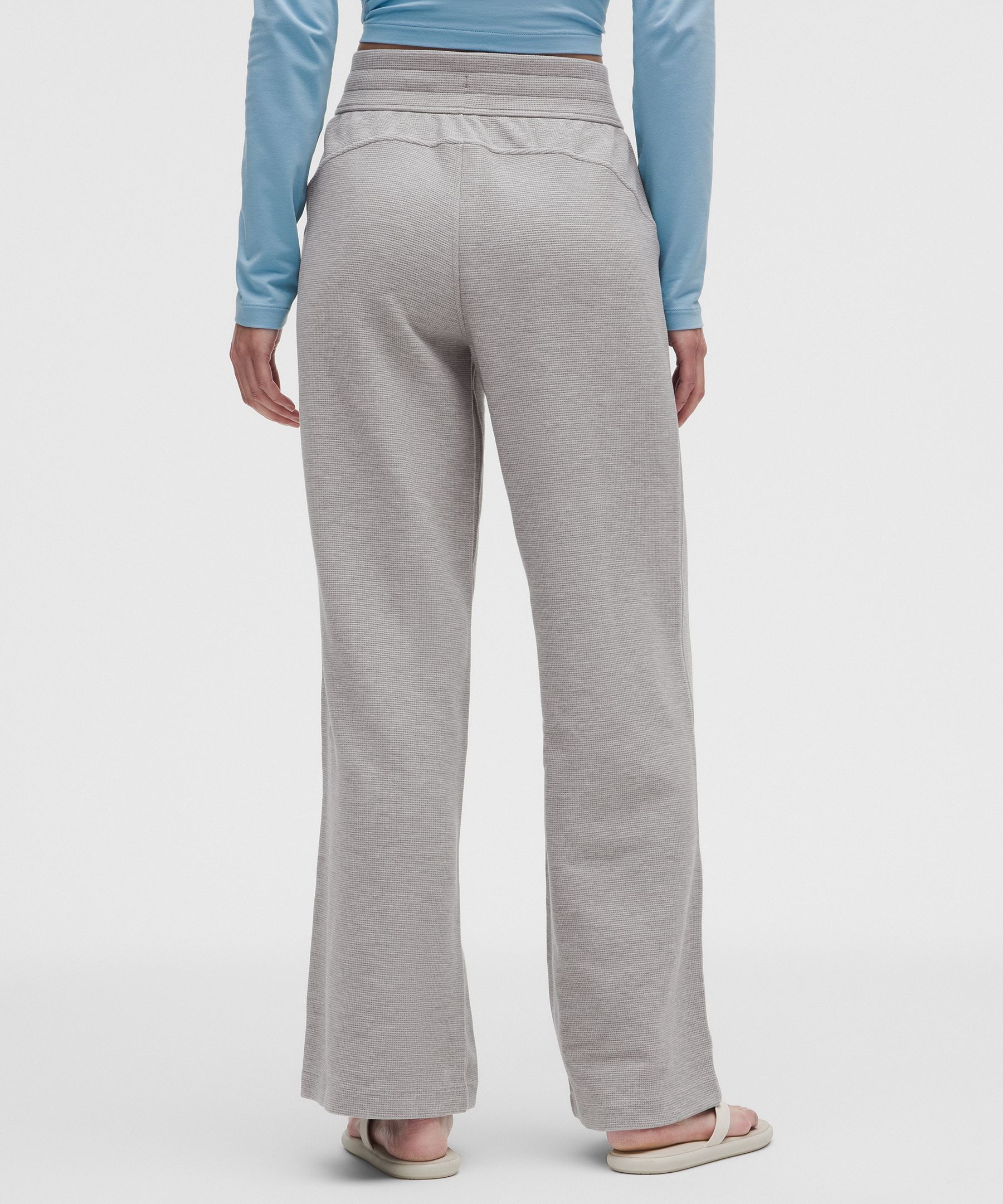 Scuba Mid-Rise Wide-Leg Pants Waffle *Asia Fit