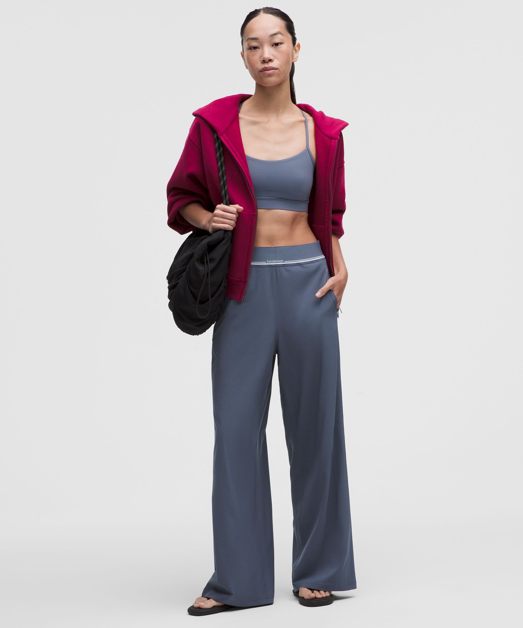 Swift High-Rise Wide-Leg Pants Logo Waistband *Asia Fit