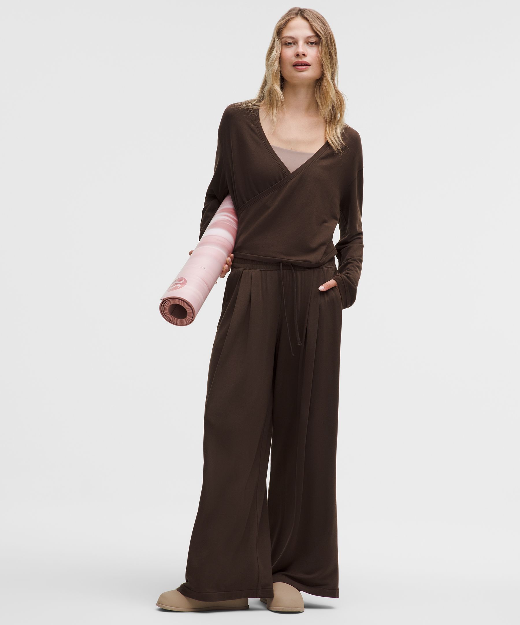 BeCalm High-Rise Pleated Extra-Wide Leg Pant