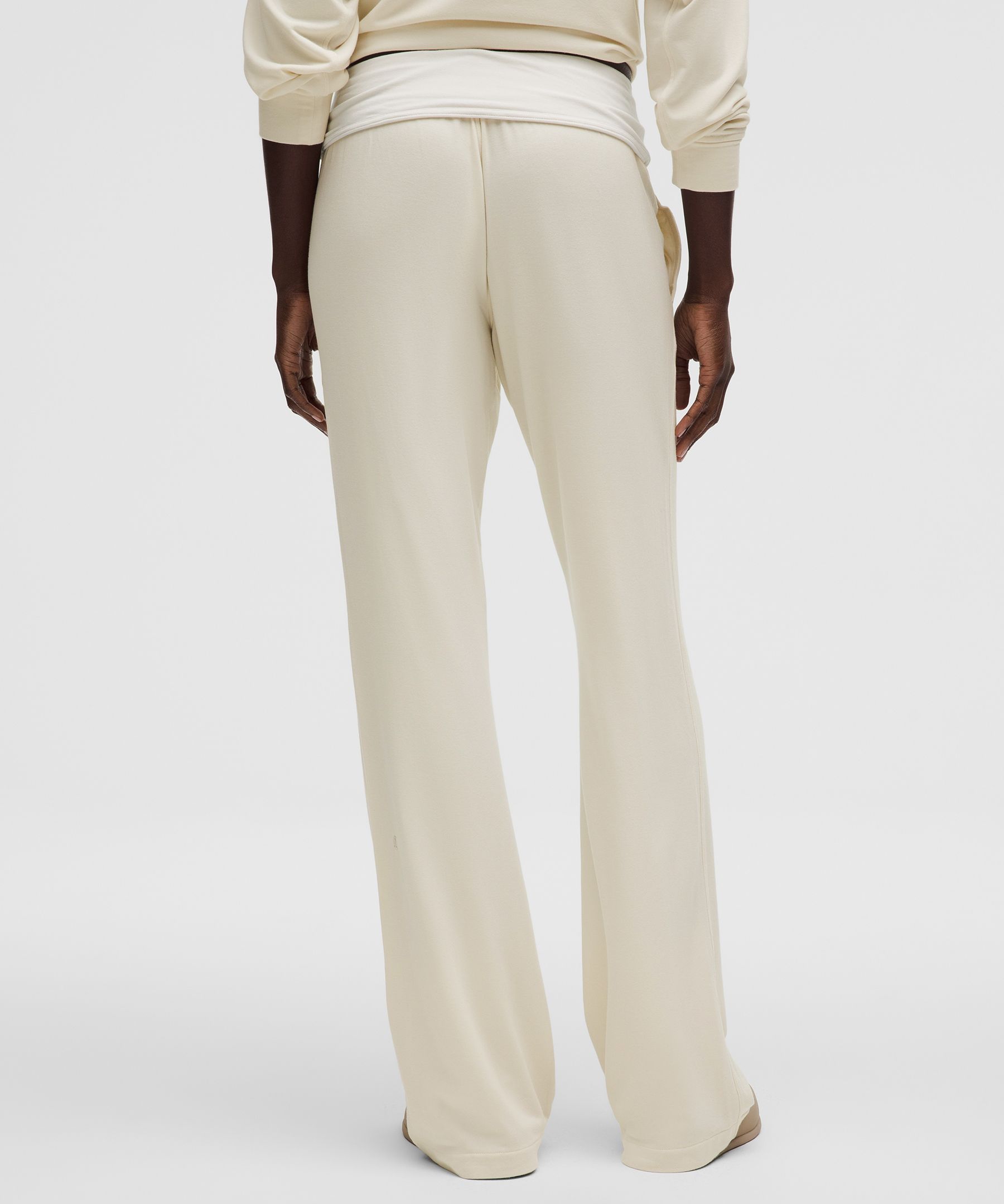 Lululemon Becalm Mid-rise Flared Pant In White