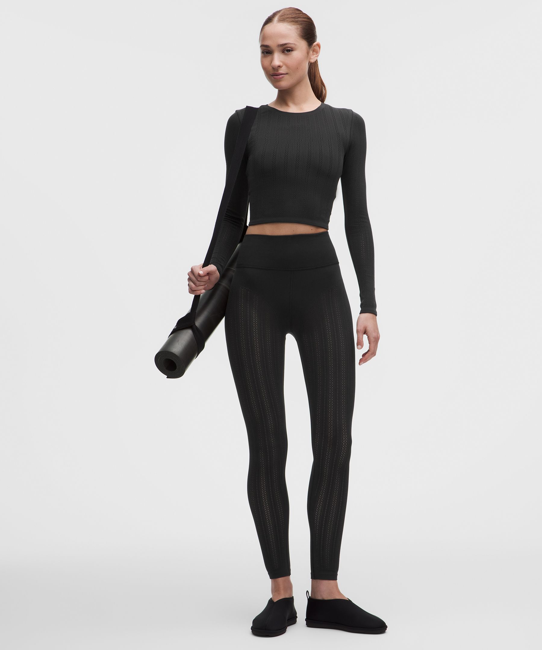 Legging 7/8 à tricot pointelle taille haute RevealKnit