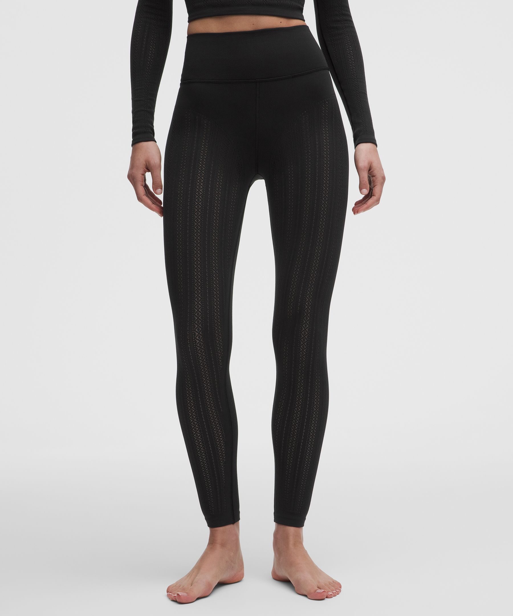 Legging 7/8 à tricot pointelle taille haute RevealKnit