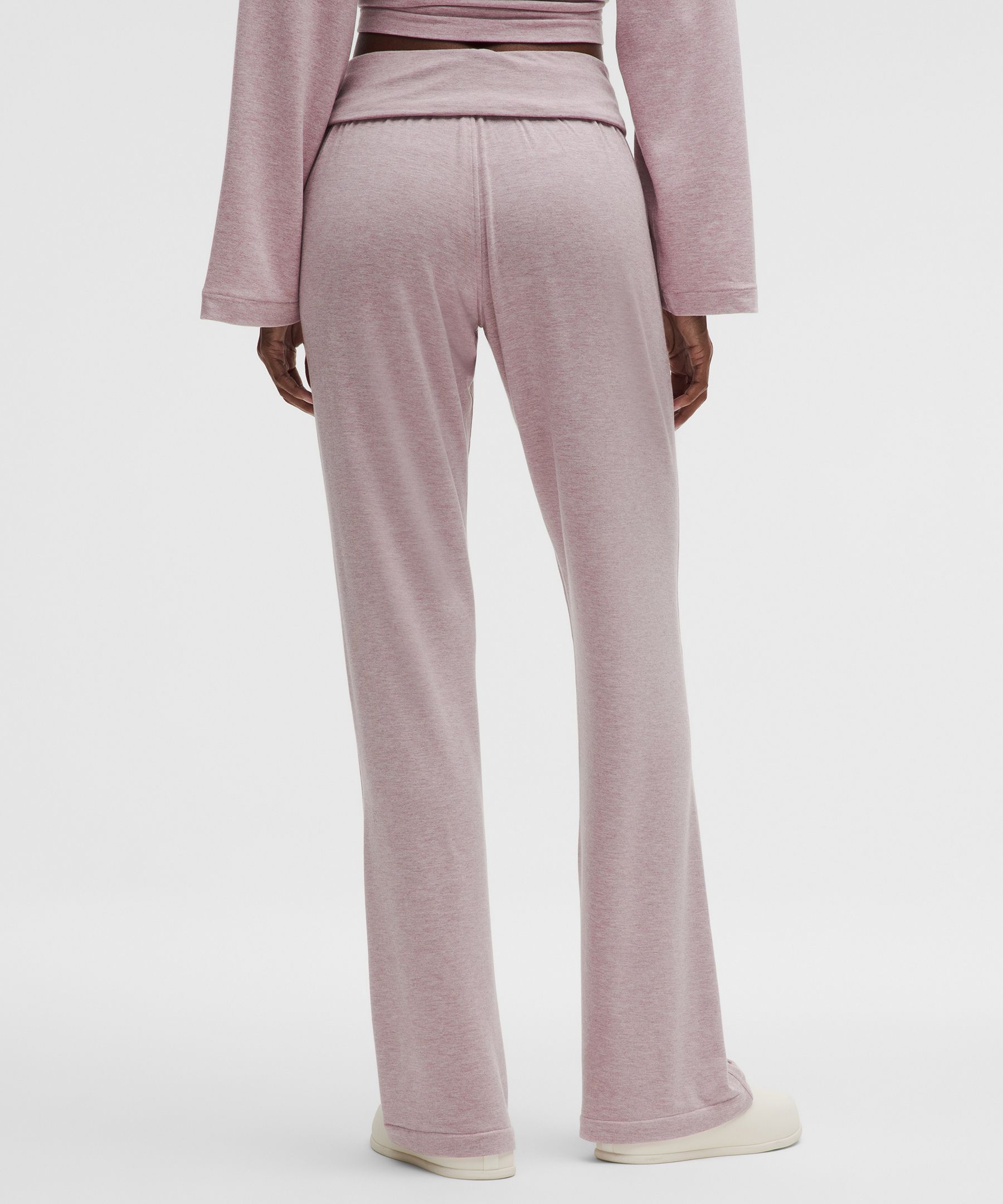 Lululemon Becalm Mid-rise Flared Pant In Pink