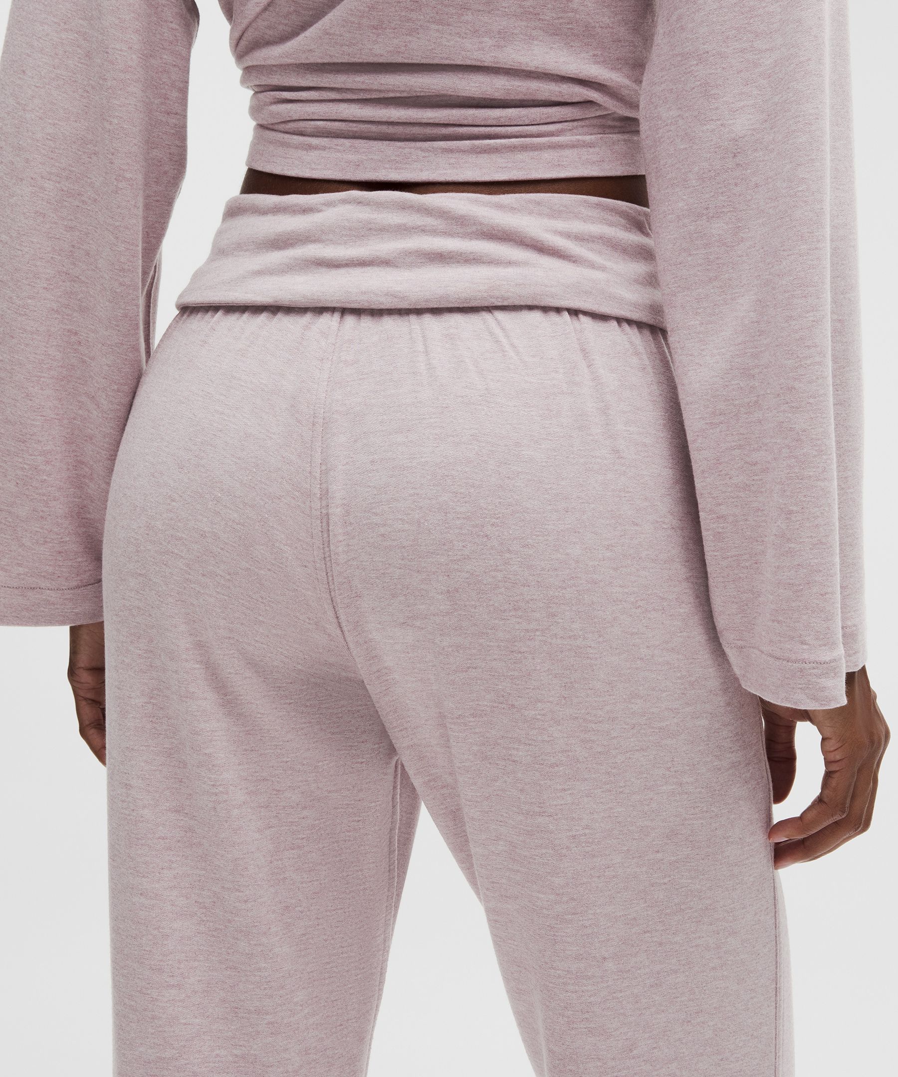 Lululemon Becalm Mid-rise Flared Pant In Pink