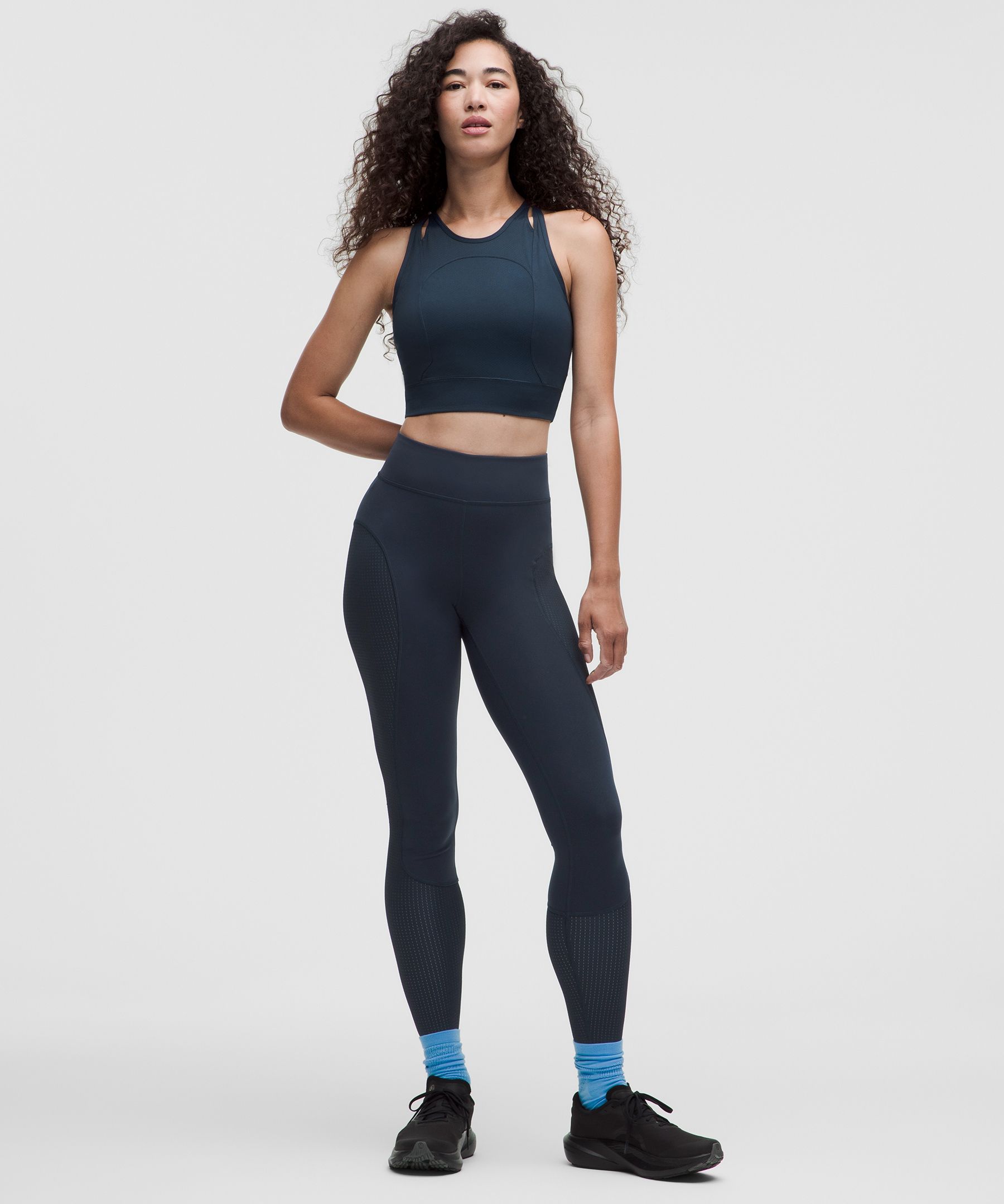 Legging taille haute avec empi&egrave;cements en maille 71&nbsp;cm *Collection SLNSH