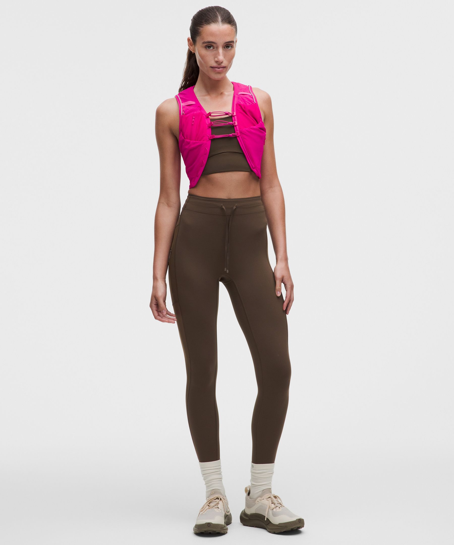 lululemon – Women’s No Line High-Rise Running Tight Leggings – 25″ – Color Brown – Size 4