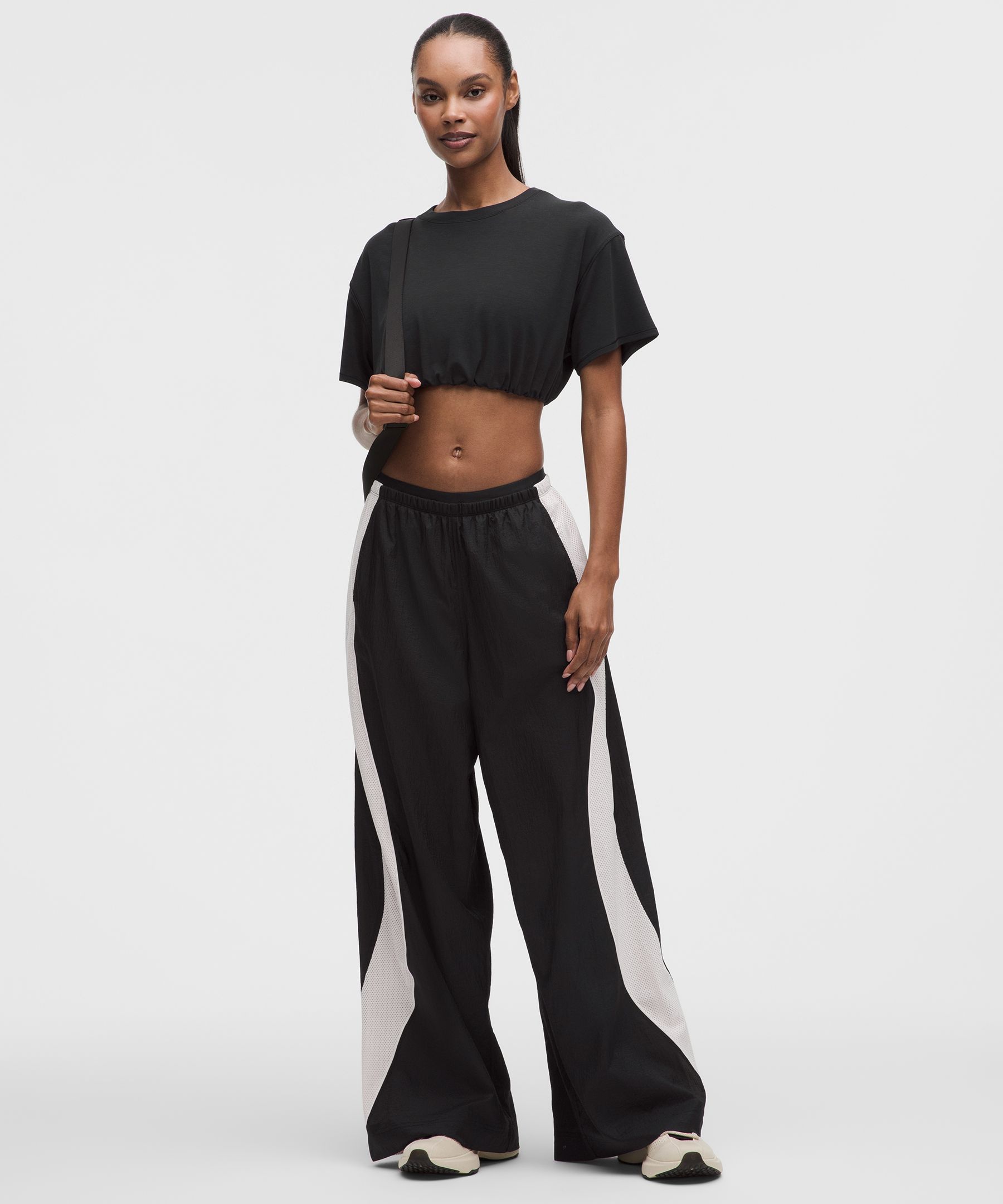 License to Train Textured Nylon Mid-Rise Pant
