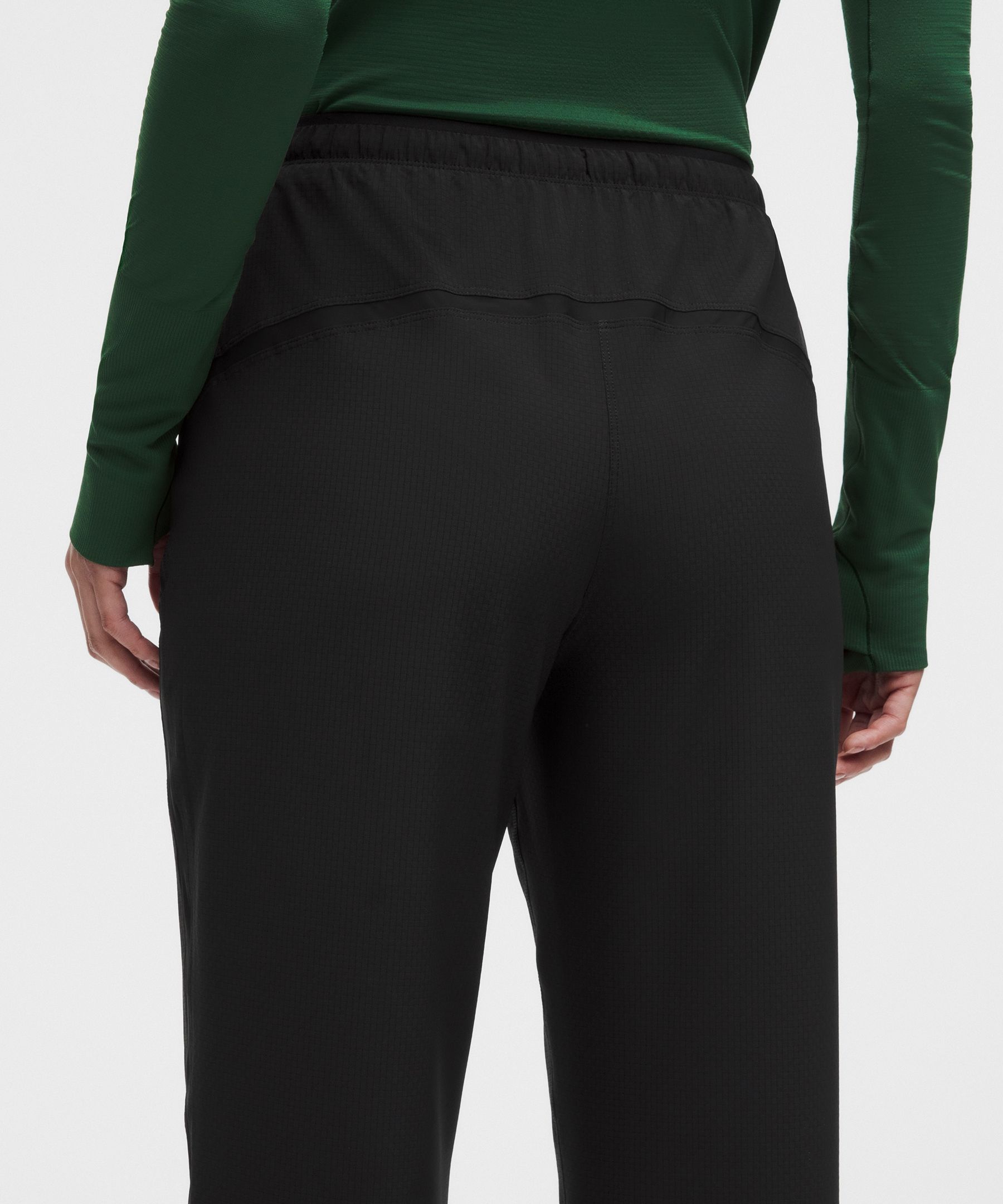 Textured Mesh High-Rise Running Pant