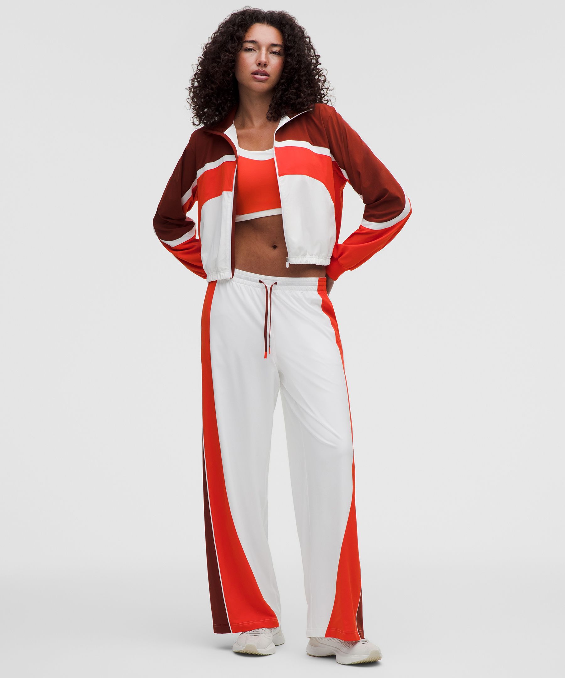 lululemon – Women’s Court Champ UV-Protective High-Rise Tennis Pants – Color White/Red – Size 6