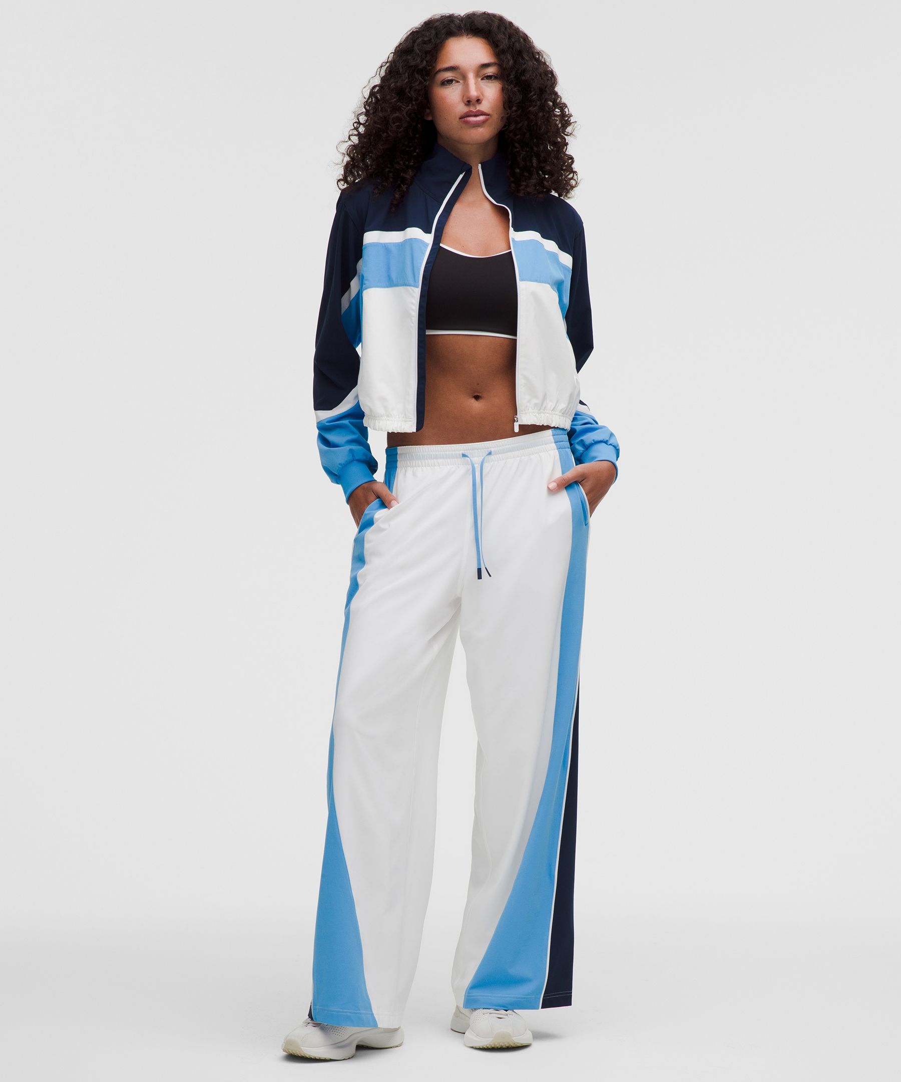 lululemon – Women’s Court Champ UV-Protective High-Rise Tennis Pants – Color White/Blue – Size Medium