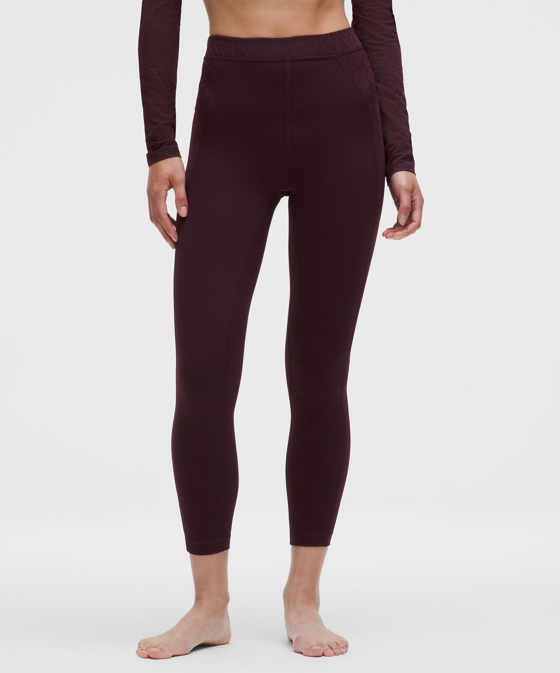 Paisley Sheer Lace Panelled High-Rise Tight 24