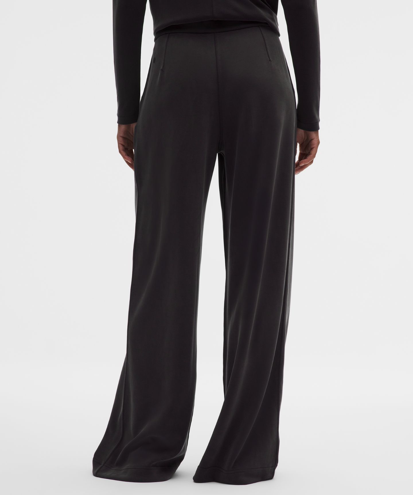Женские широкие брюки Lululemon Softstreme Pintuck High-Rise, цвет: Чёрный — фото 3