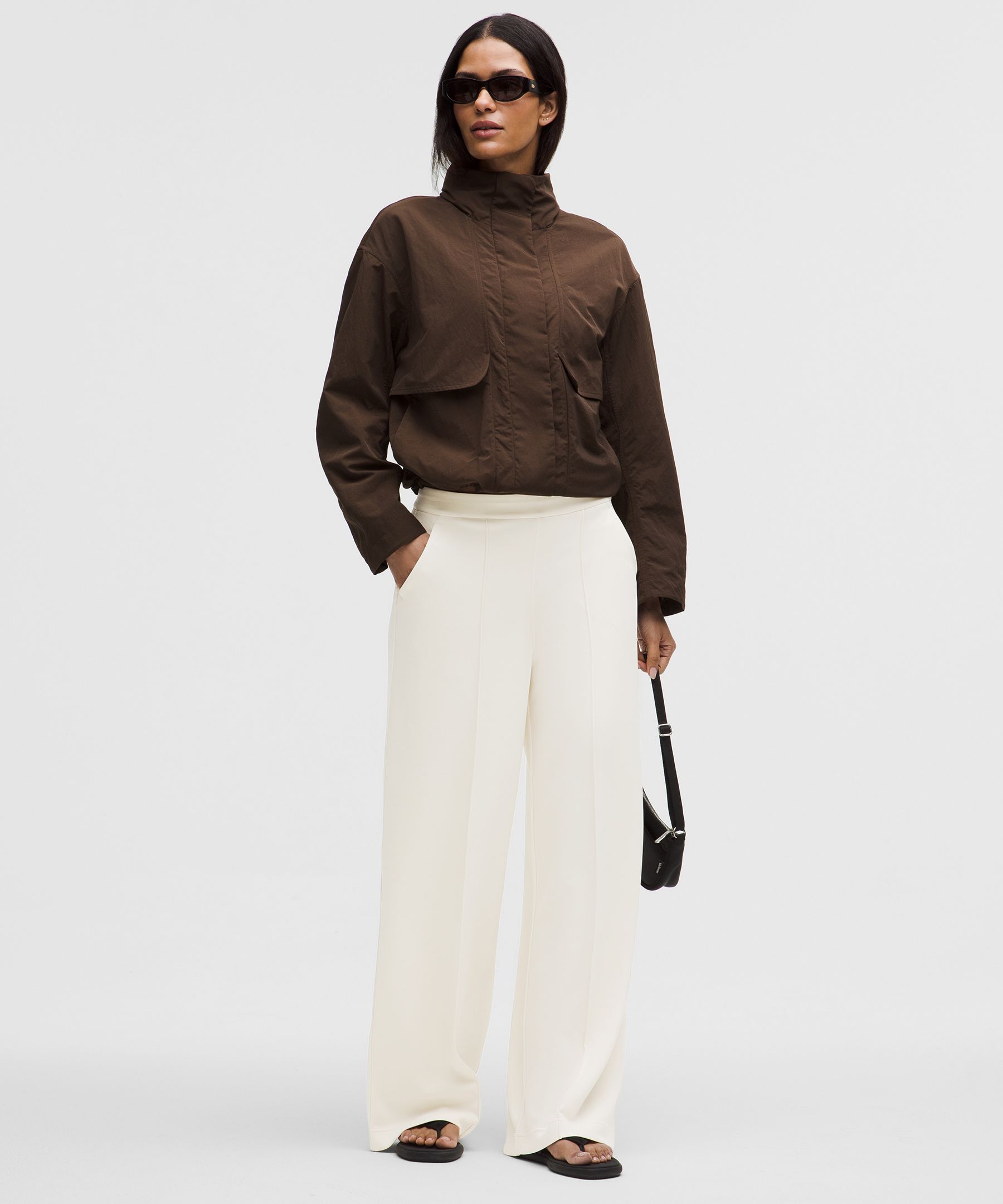 Softstreme Pintuck High-Rise Wide-Leg Pant 