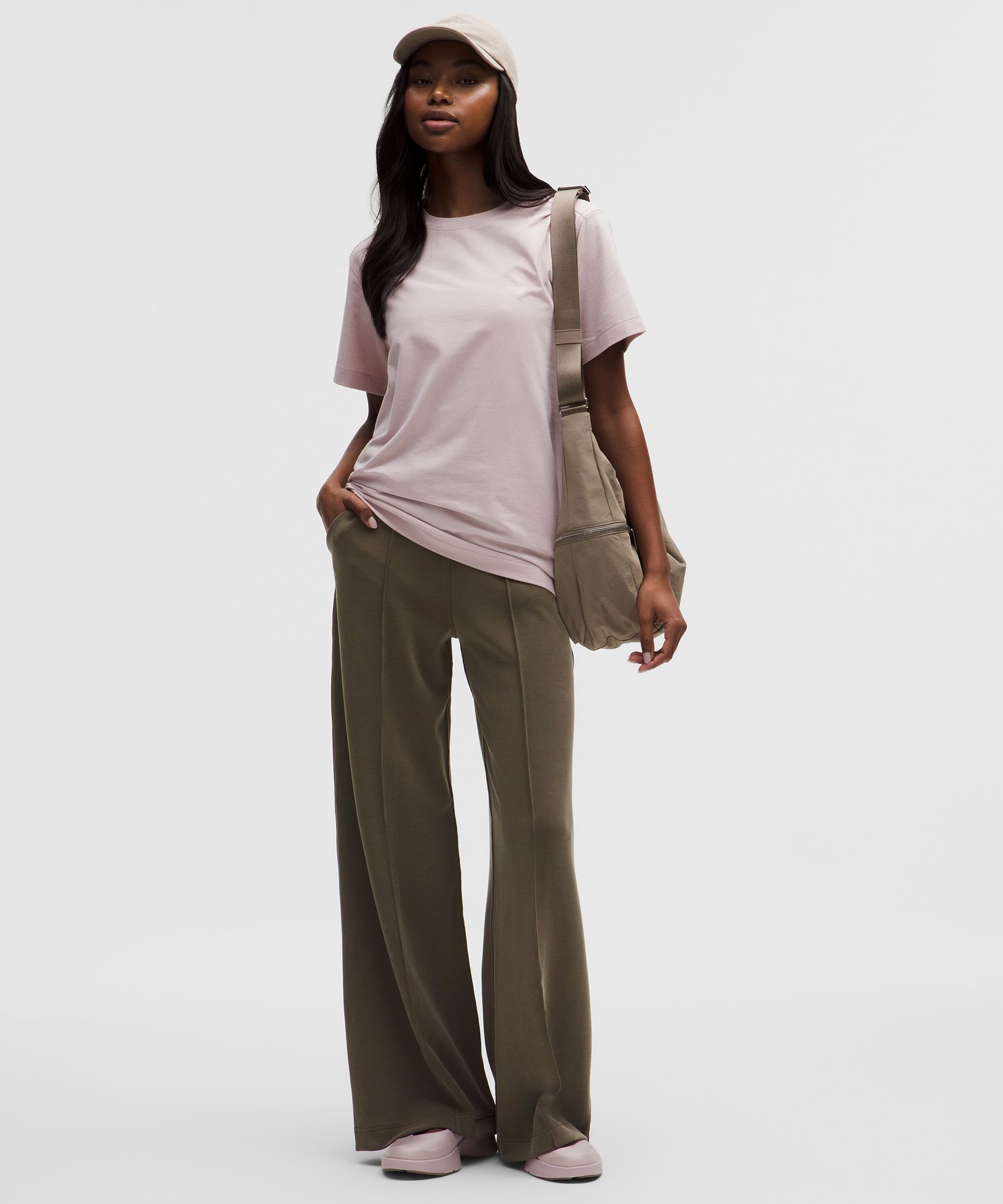 Softstreme Pintuck High-Rise Wide-Leg Pant 