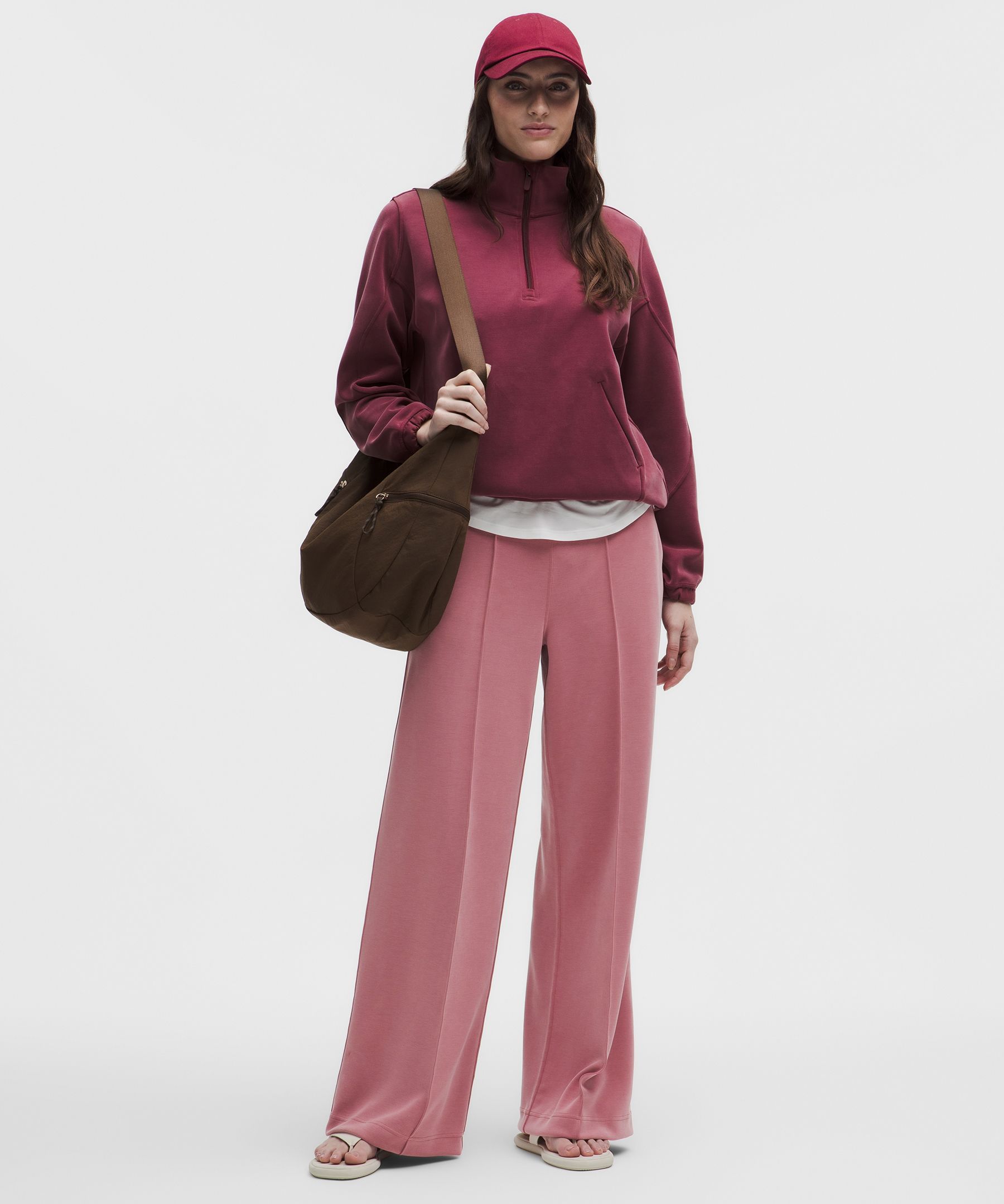 Softstreme Pintuck High-Rise Wide-Leg Pant 