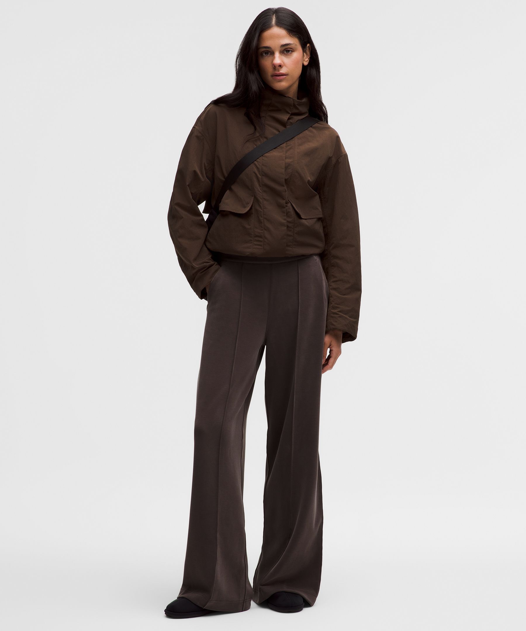 Softstreme Pintuck High-Rise Wide-Leg Pant 