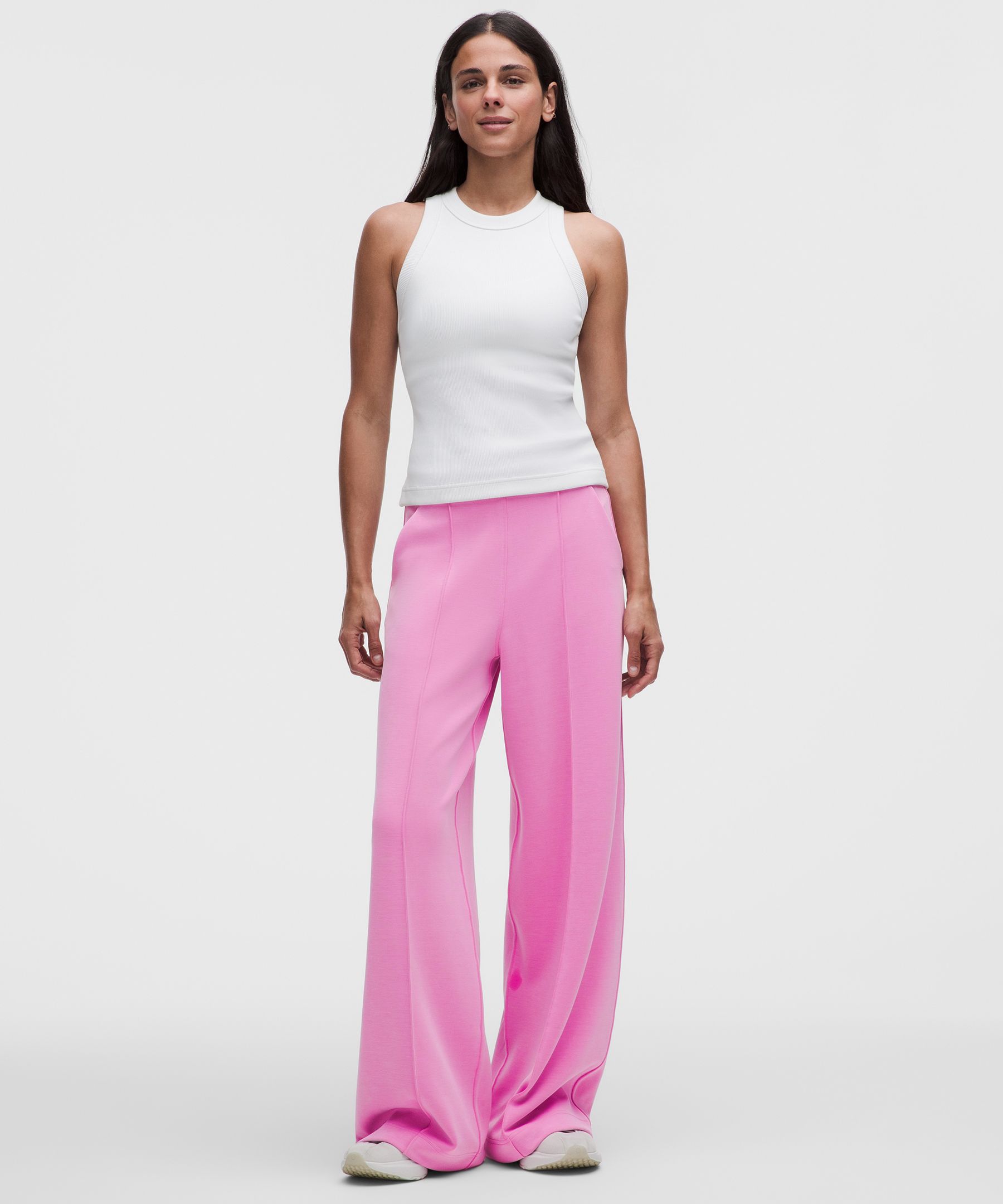 Softstreme Pintuck High-Rise Wide-Leg Pant *Regular
