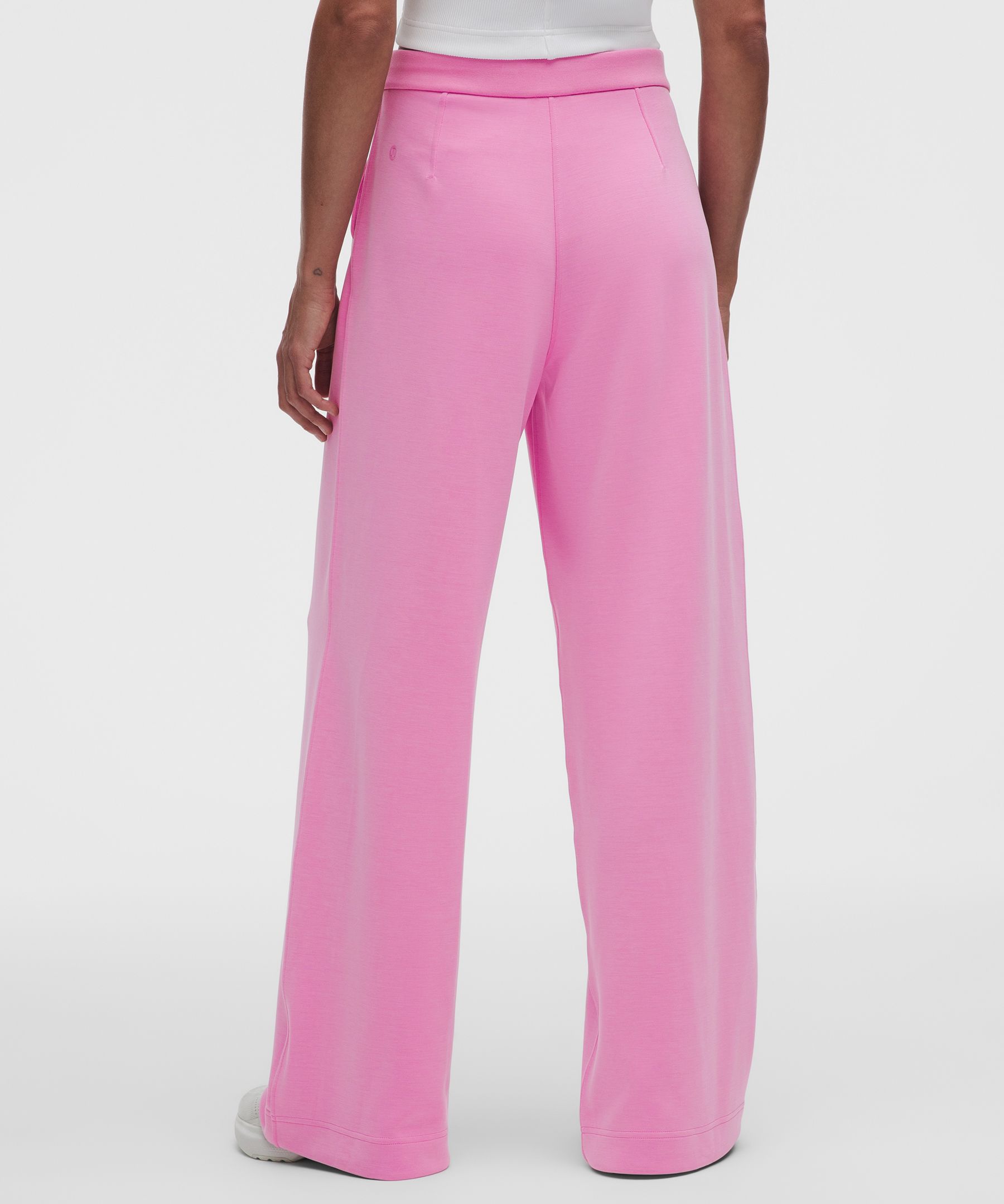 Pintuck-Hose mit hohem Bund und weitem Bein aus Softstreme *Normale L&auml;nge