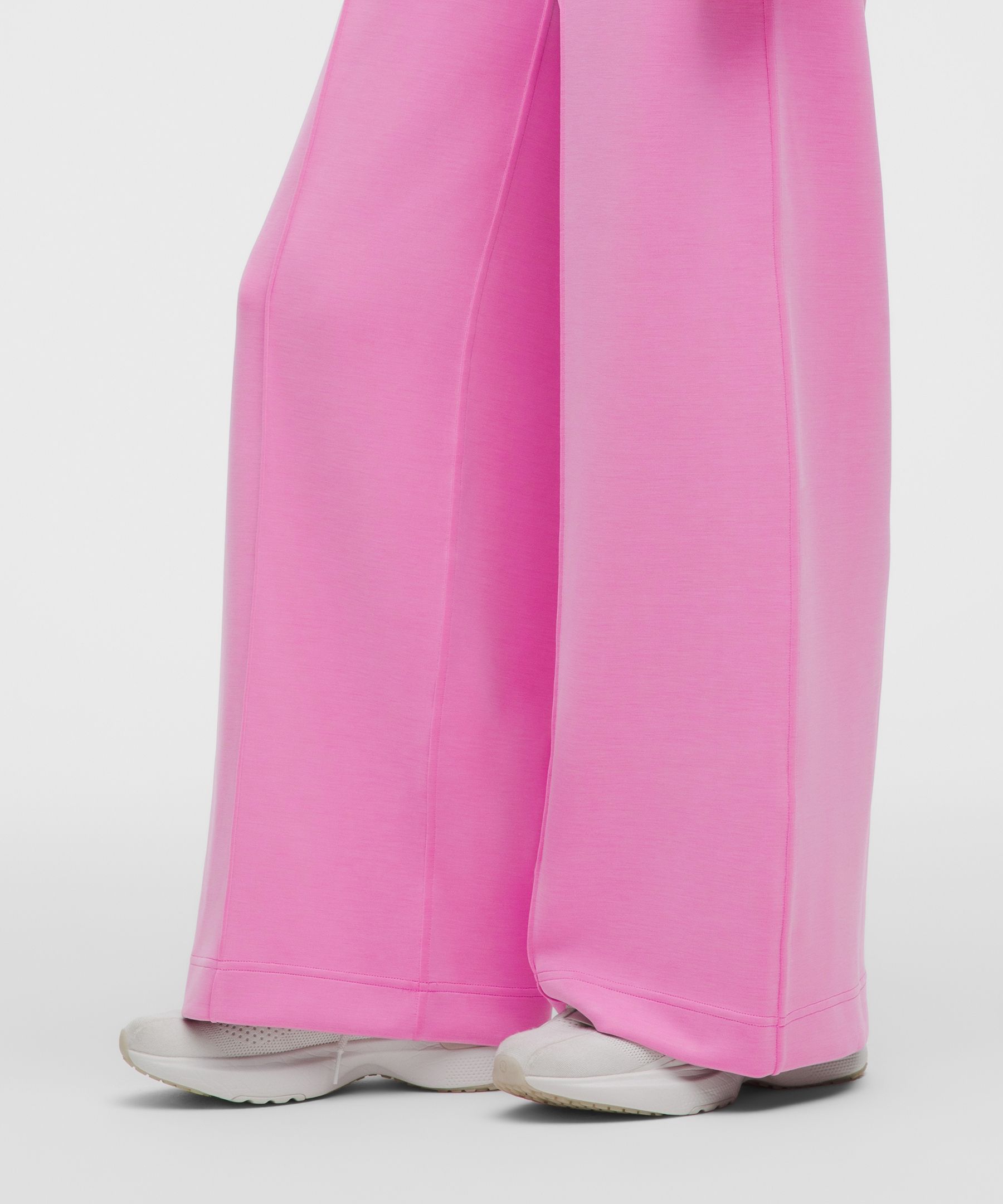 Pintuck-Hose mit hohem Bund und weitem Bein aus Softstreme *Normale L&auml;nge