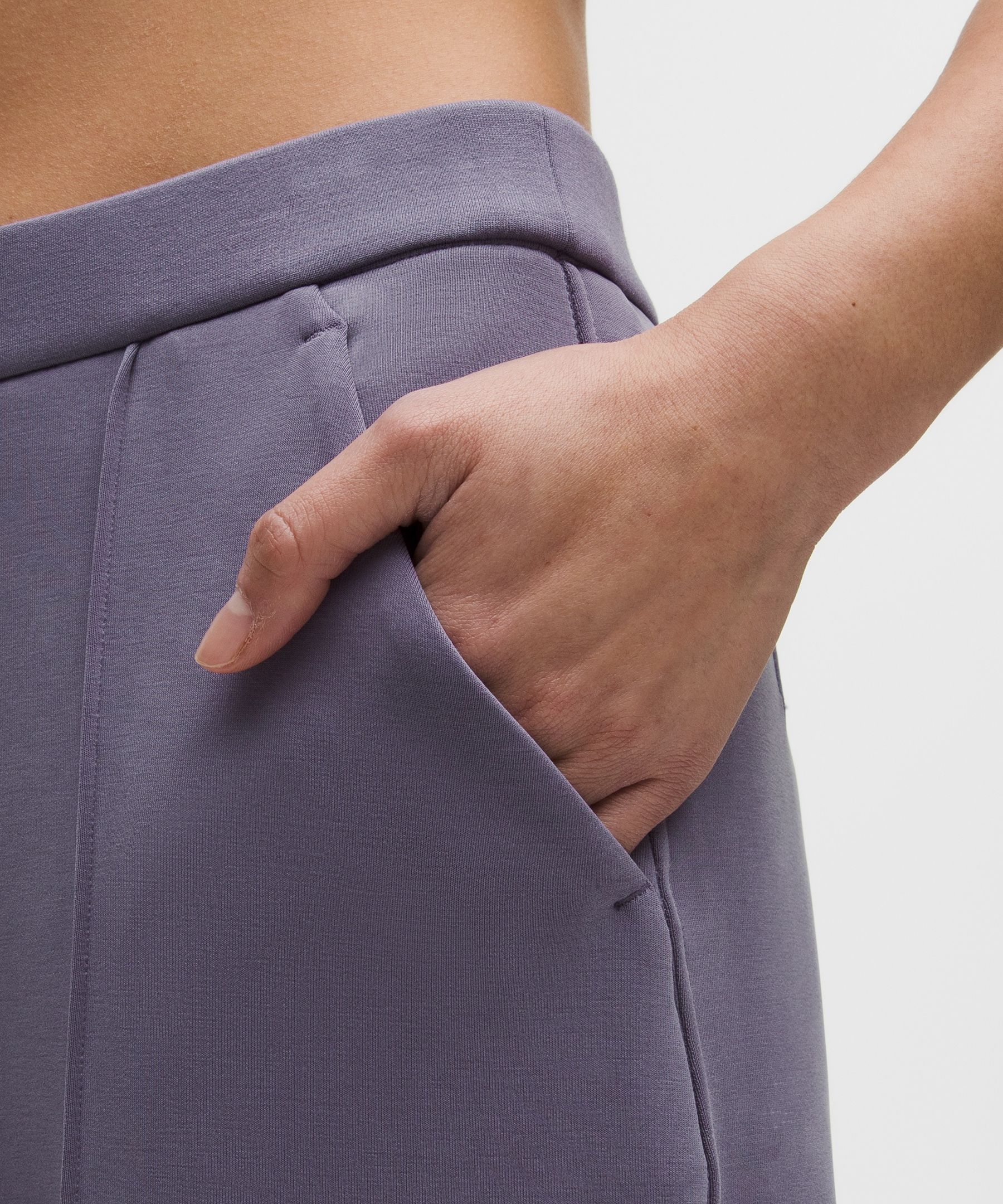 起毛加工Softstreme ピンタックワイドレッグパンツ *アジアフィット