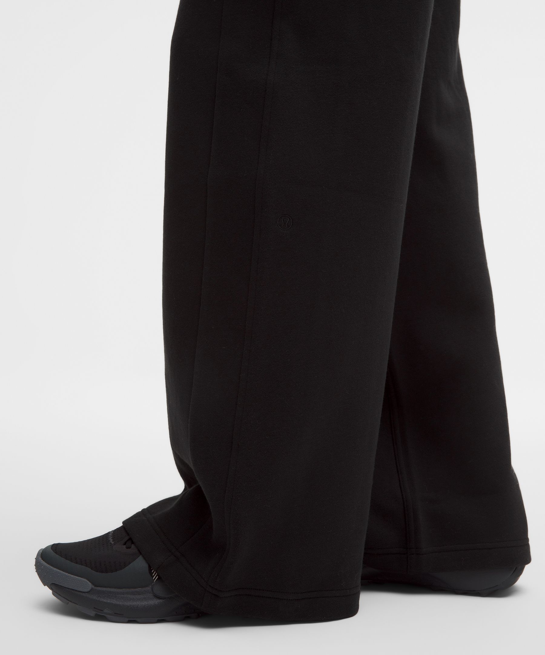 Pantalones Scuba de talle medio y pernera ancha *Est&aacute;ndar