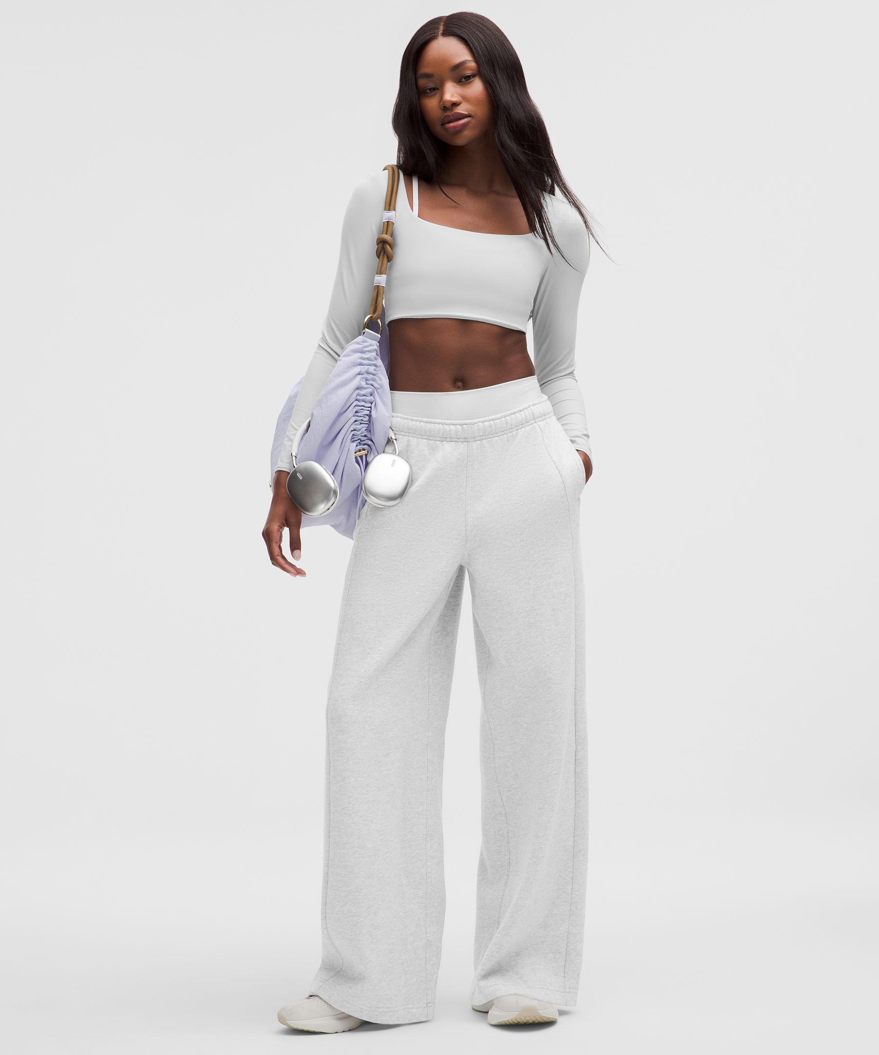 Scuba Mid-Rise Wide-Leg Pant *Short