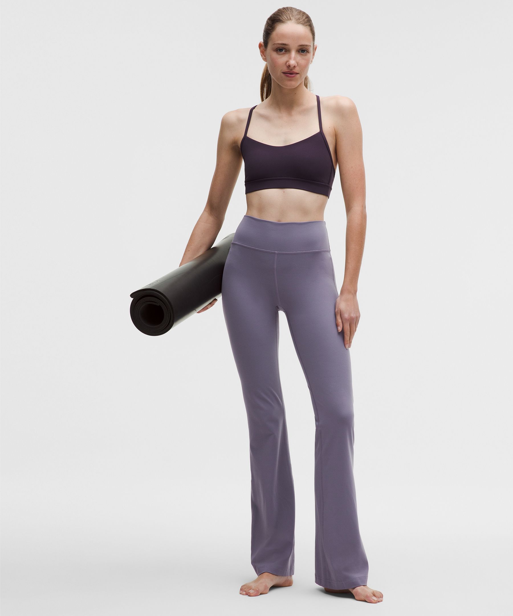 lululemon – Women’s Groove Nulu High-Rise Flared Pants Short – Color Purple – Size 18