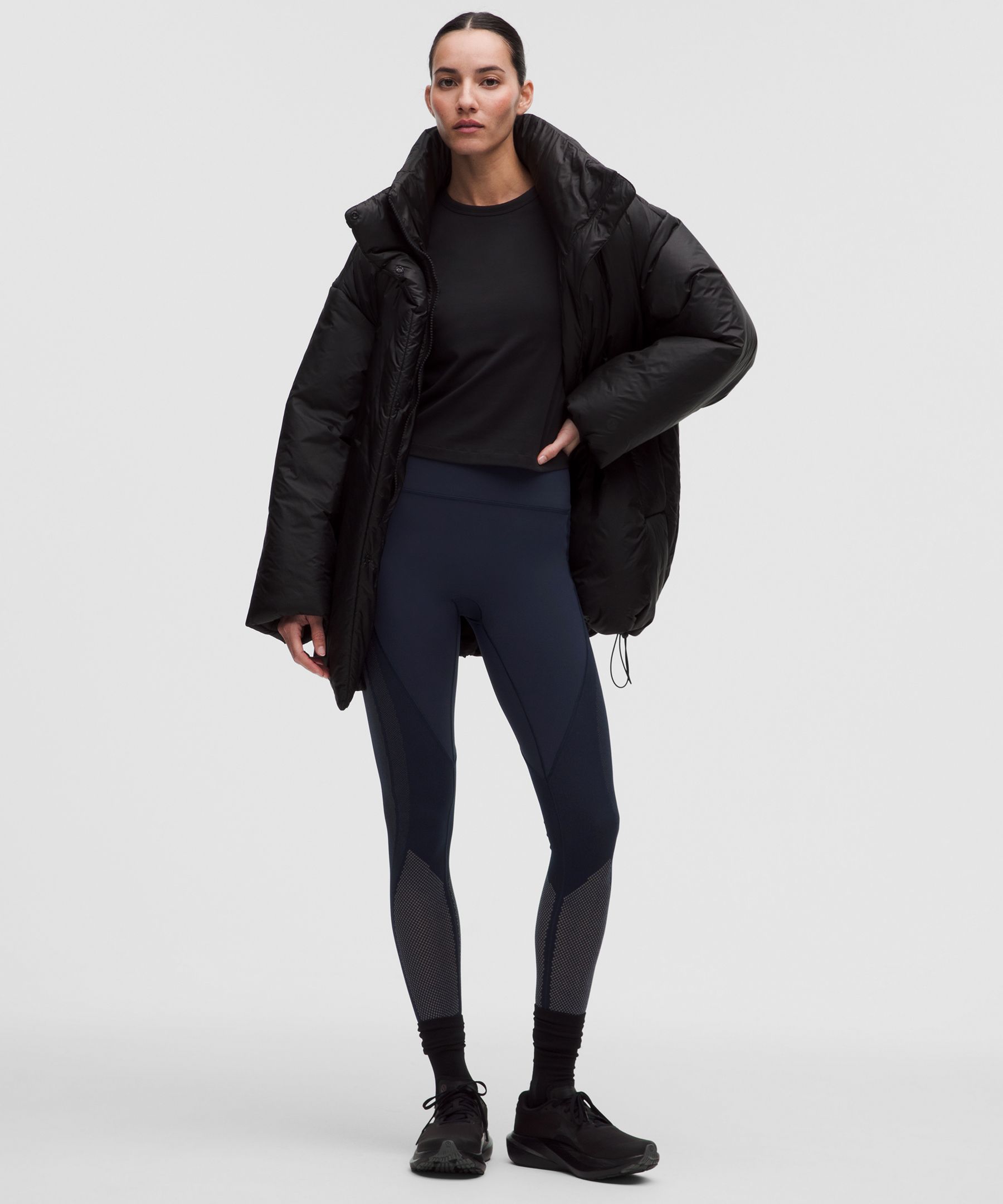 Leggings RevealKnit de tiro alto en dos tonos 7/8