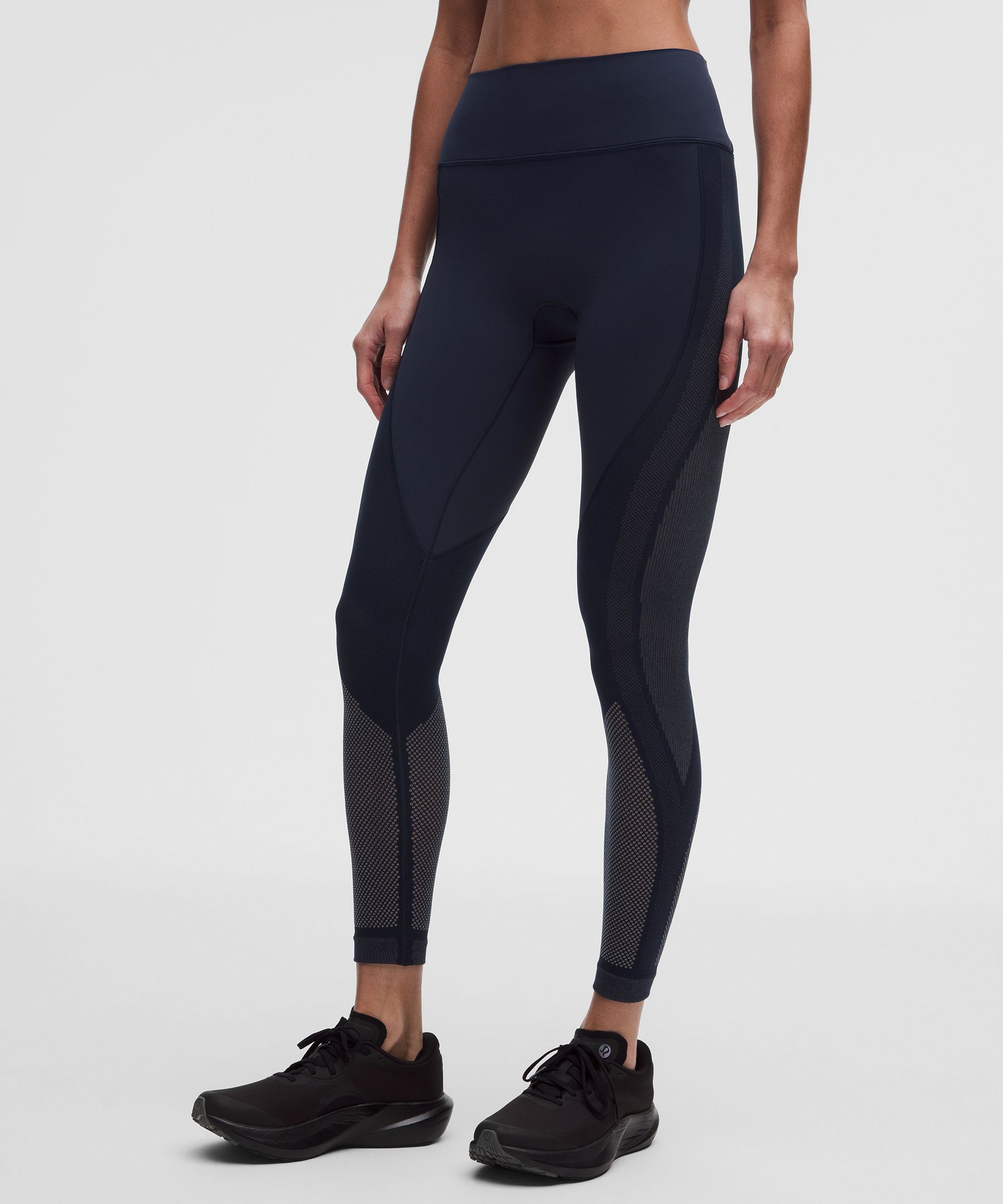 Leggings RevealKnit de tiro alto en dos tonos 7/8