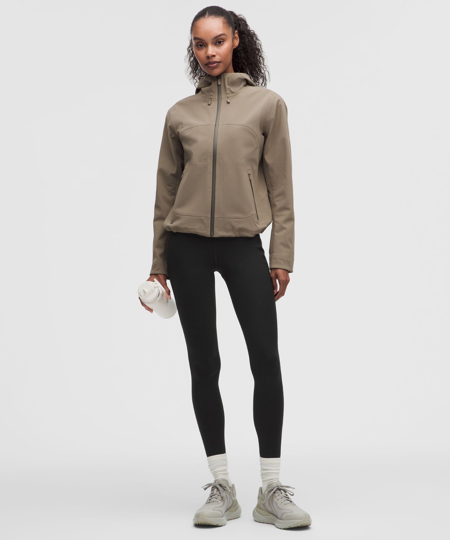 Женские тёплые леггинсы Lululemon Fast and Free с 6 карманами, 28", обновлённый дизайн, цвет: Чёрный — фото 1