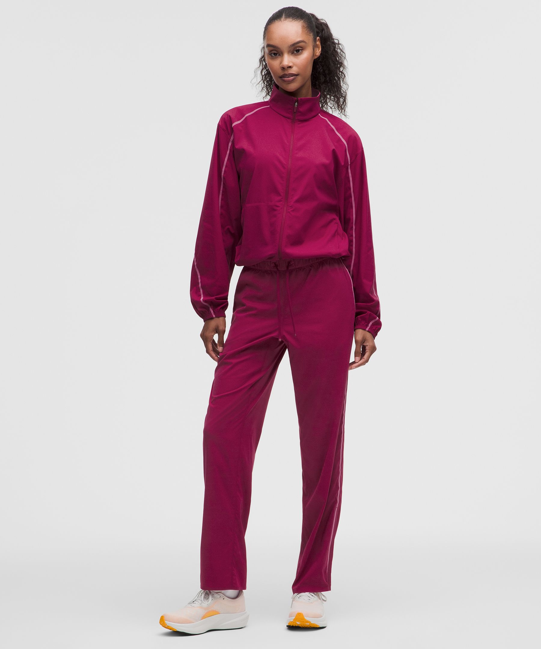 Two-Toned Mid-Rise Track Pant