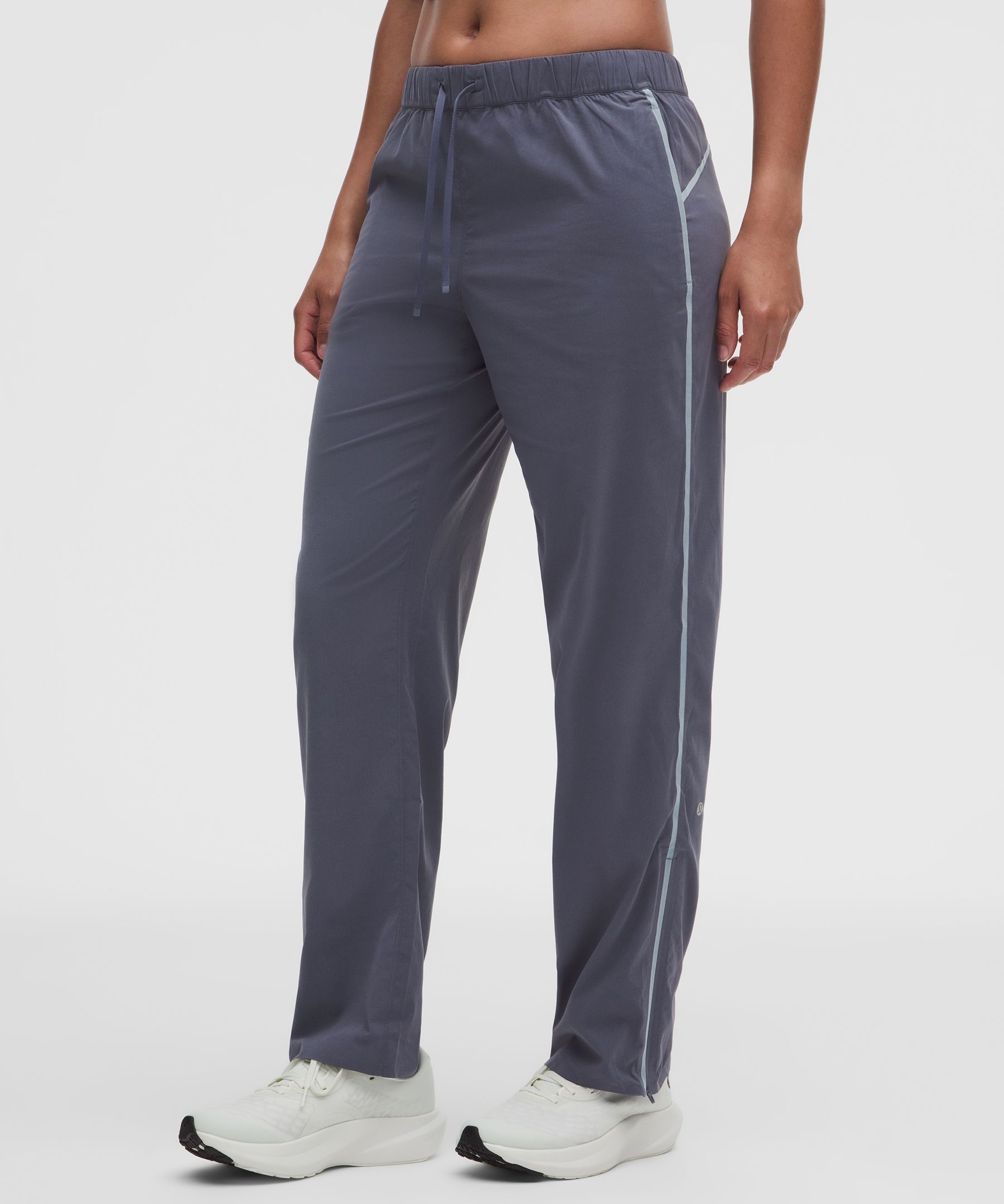Two-Toned Mid-Rise Track Pant