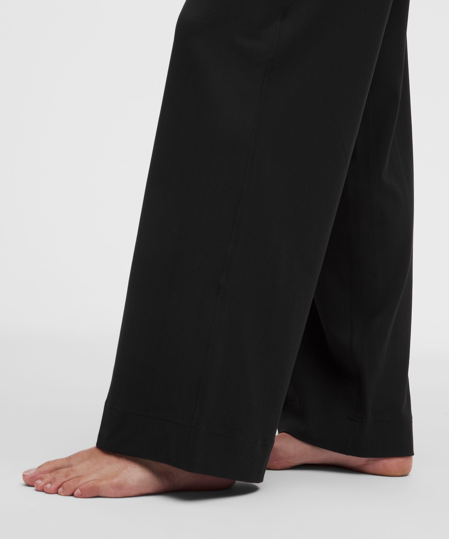Groove High-Rise Mixed-Rib Wide-Leg Pant