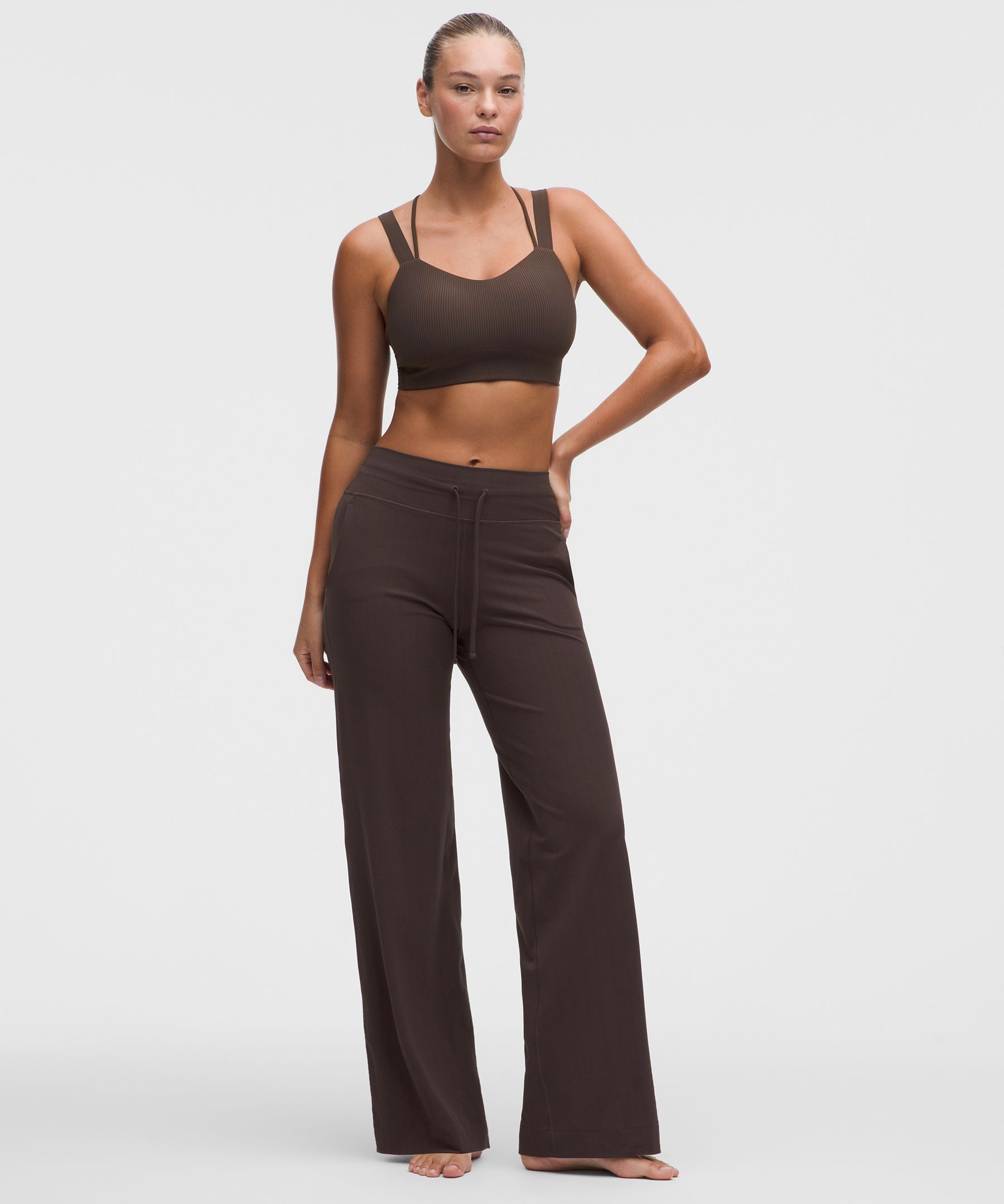 Groove High-Rise Mixed-Rib Wide-Leg Pant *Regular
