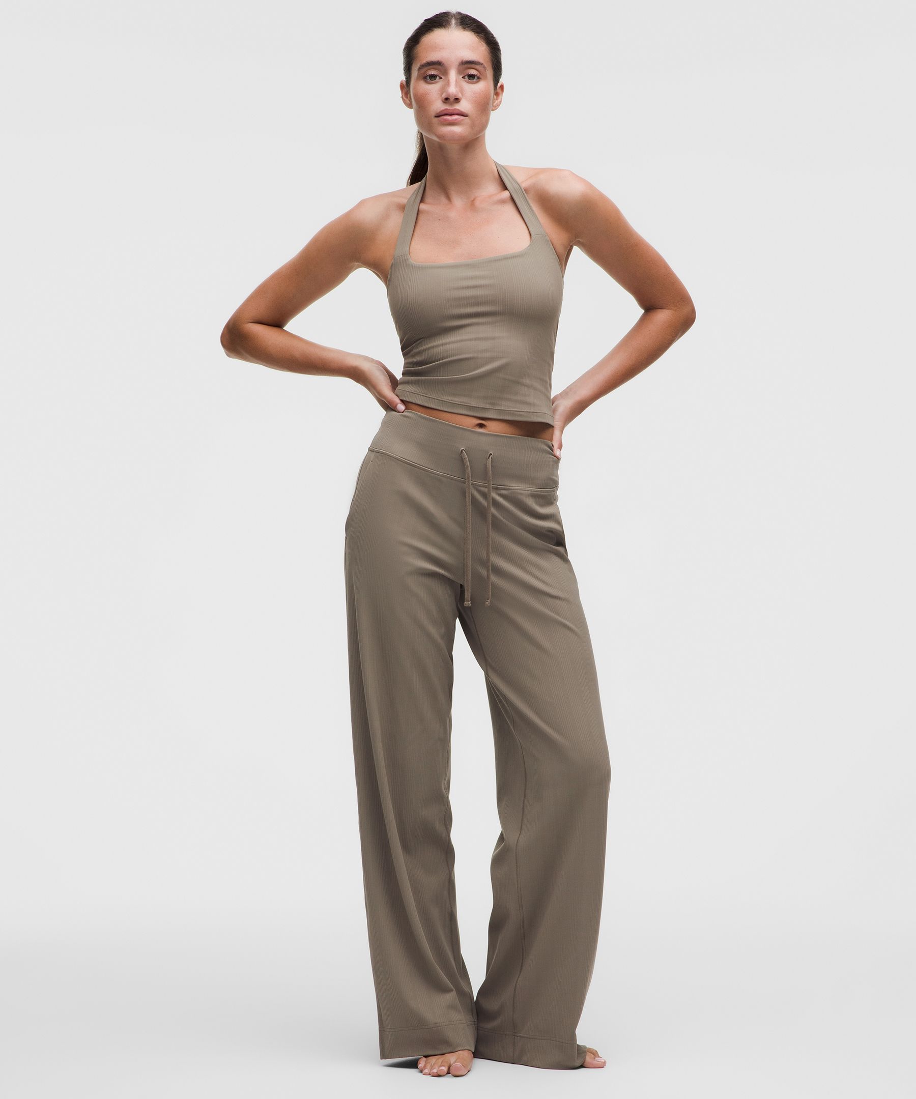 Groove High-Rise Mixed-Rib Wide-Leg Pant Regular by Lululemon