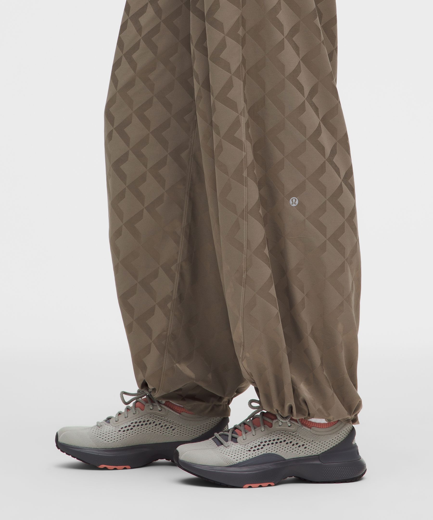 Monogram Satin Mid-Rise Track Pant