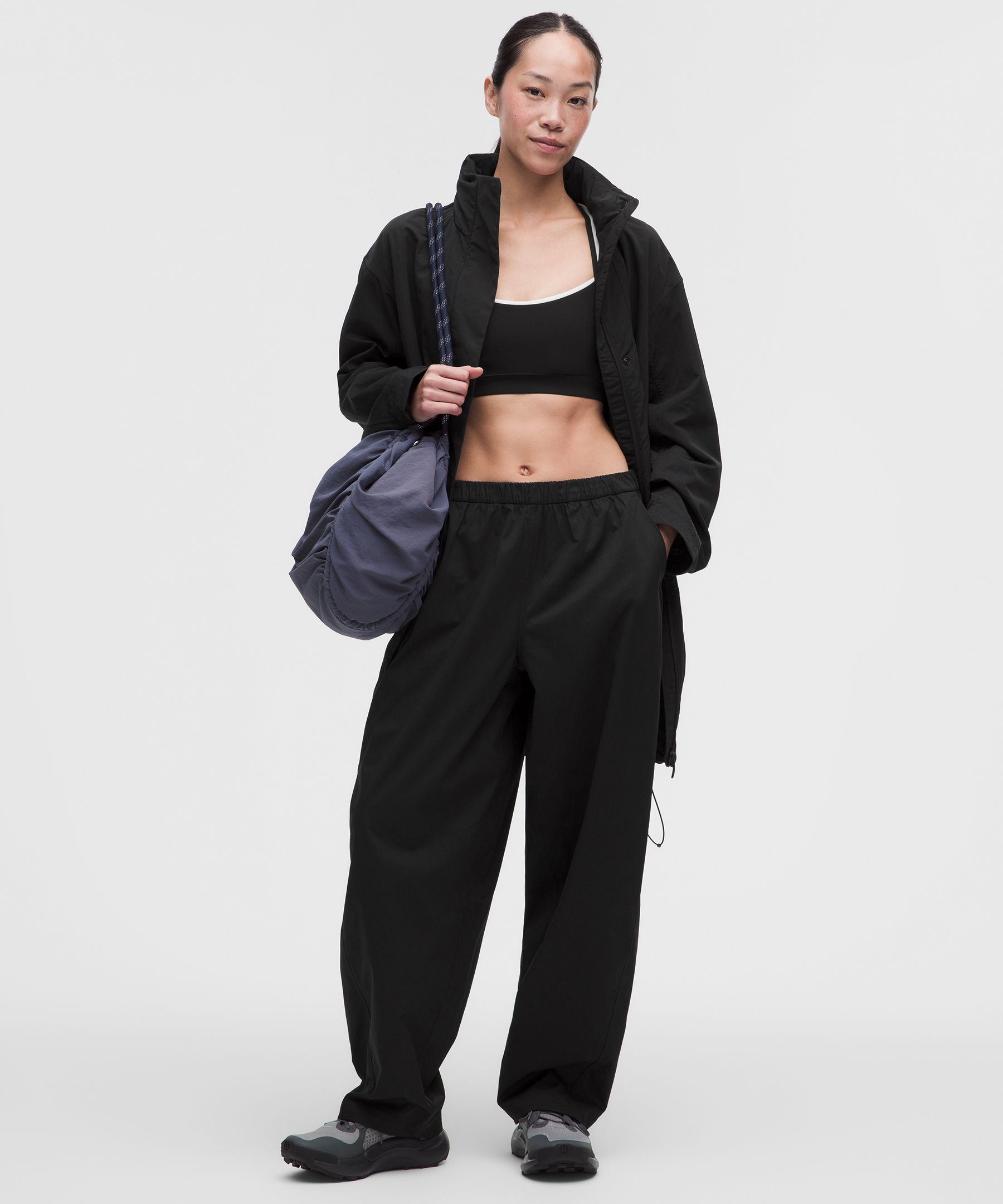 Woven Barrel-Leg Mid-Rise Pant *Asia Fit