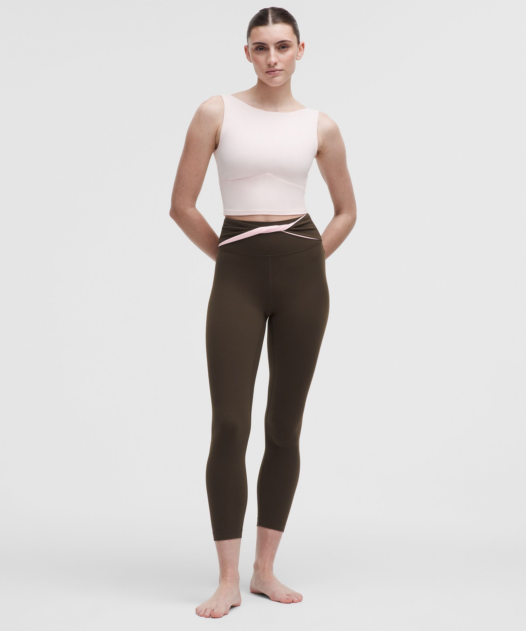 Legging Nulu taille haute &agrave; ceinture torsad&eacute;e