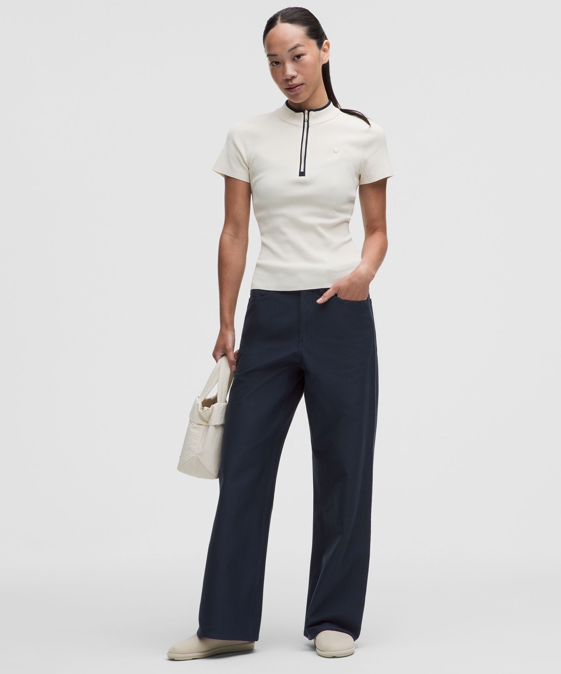 EasyFive Mid-Rise Classic-Wide Pants *Asia Fit